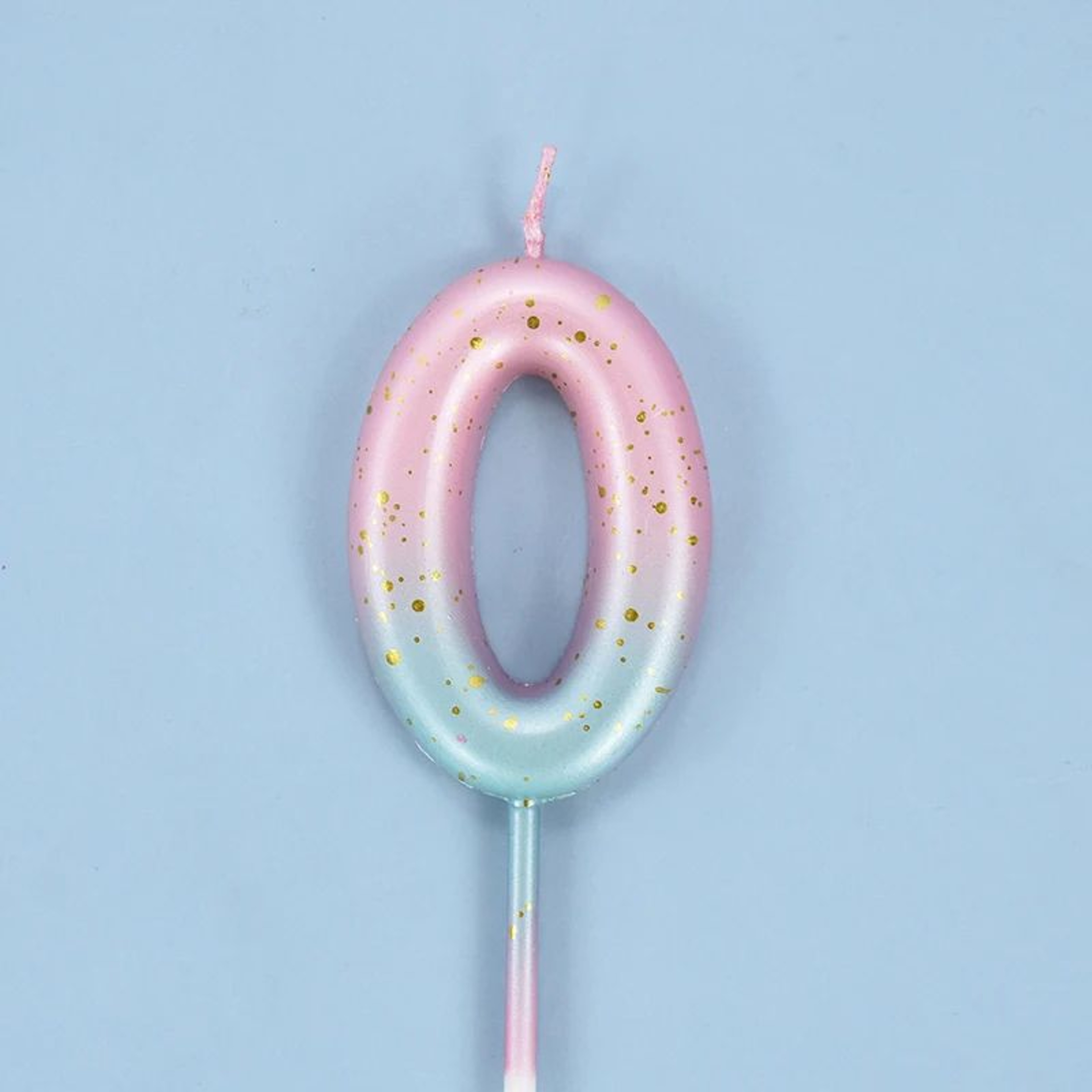 Gradient Glitter Number Birthday Candle Cake Topper 16