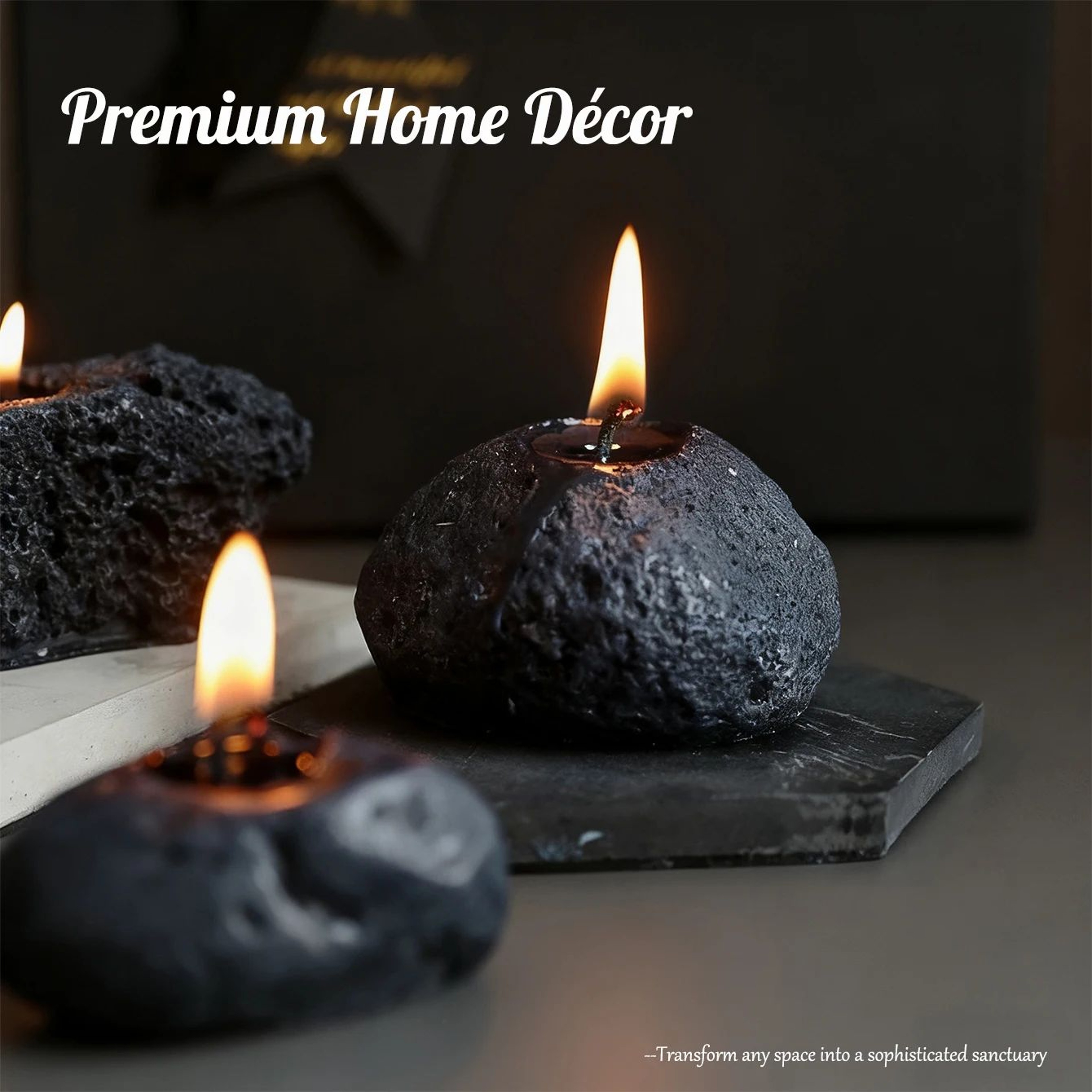 Handmade Meteorite Scented Candle With Oriental Woody Fragrance 4