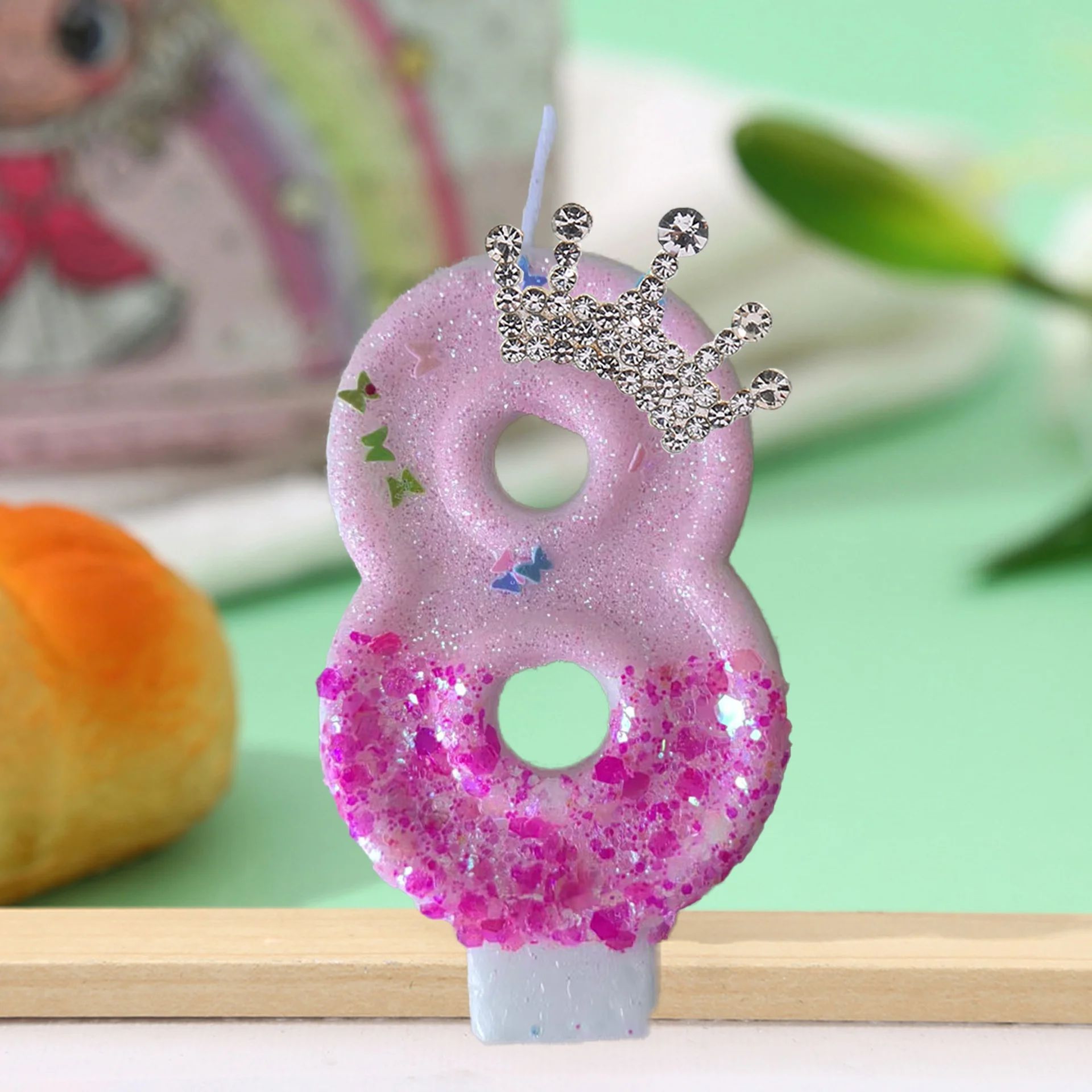 Princess Crown Number Birthday Cake Candle 10