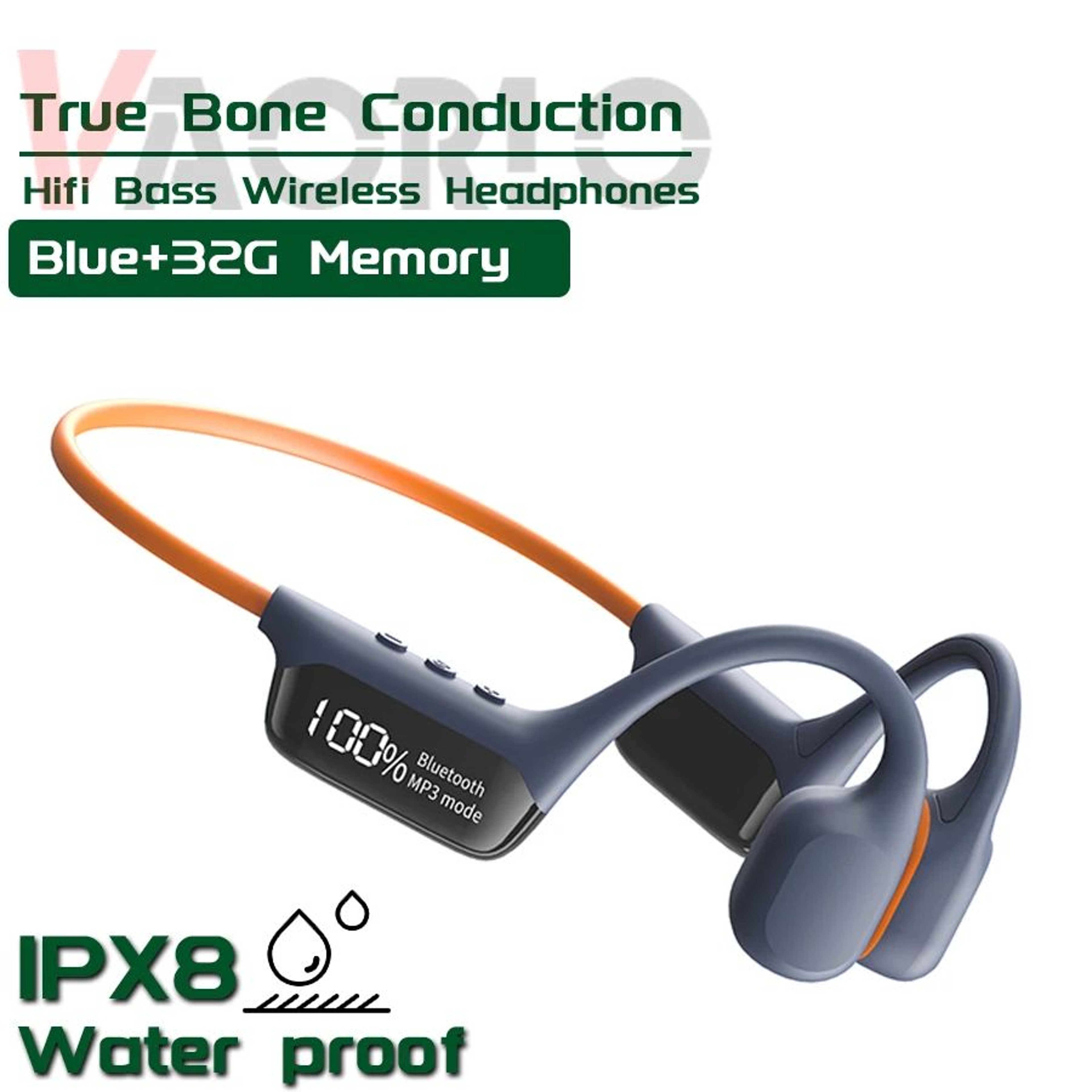 IPX8 True Waterproof Bone Conduction Swimming Headphones With 32GB MP3 10