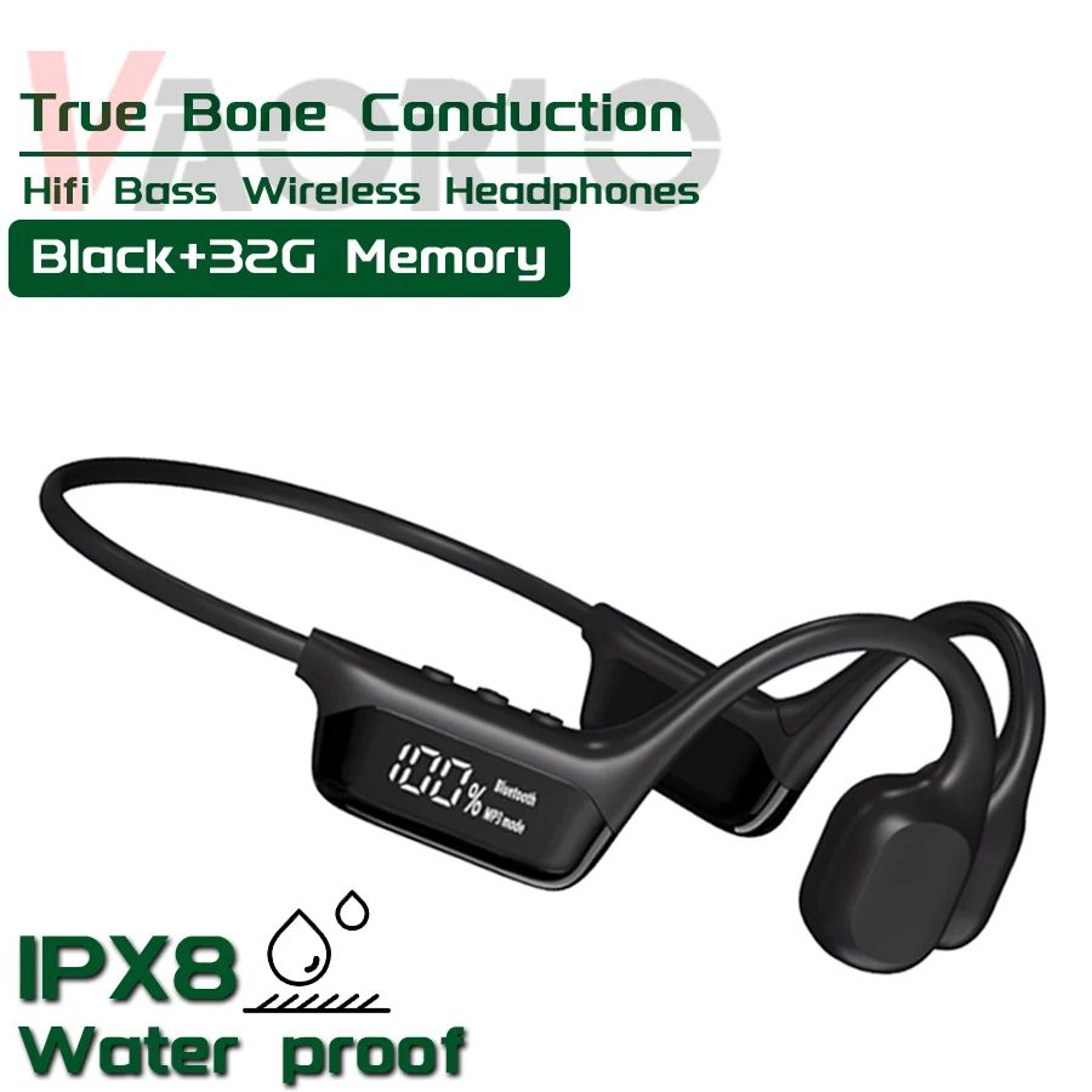 IPX8 True Waterproof Bone Conduction Swimming Headphones With 32GB MP3 6