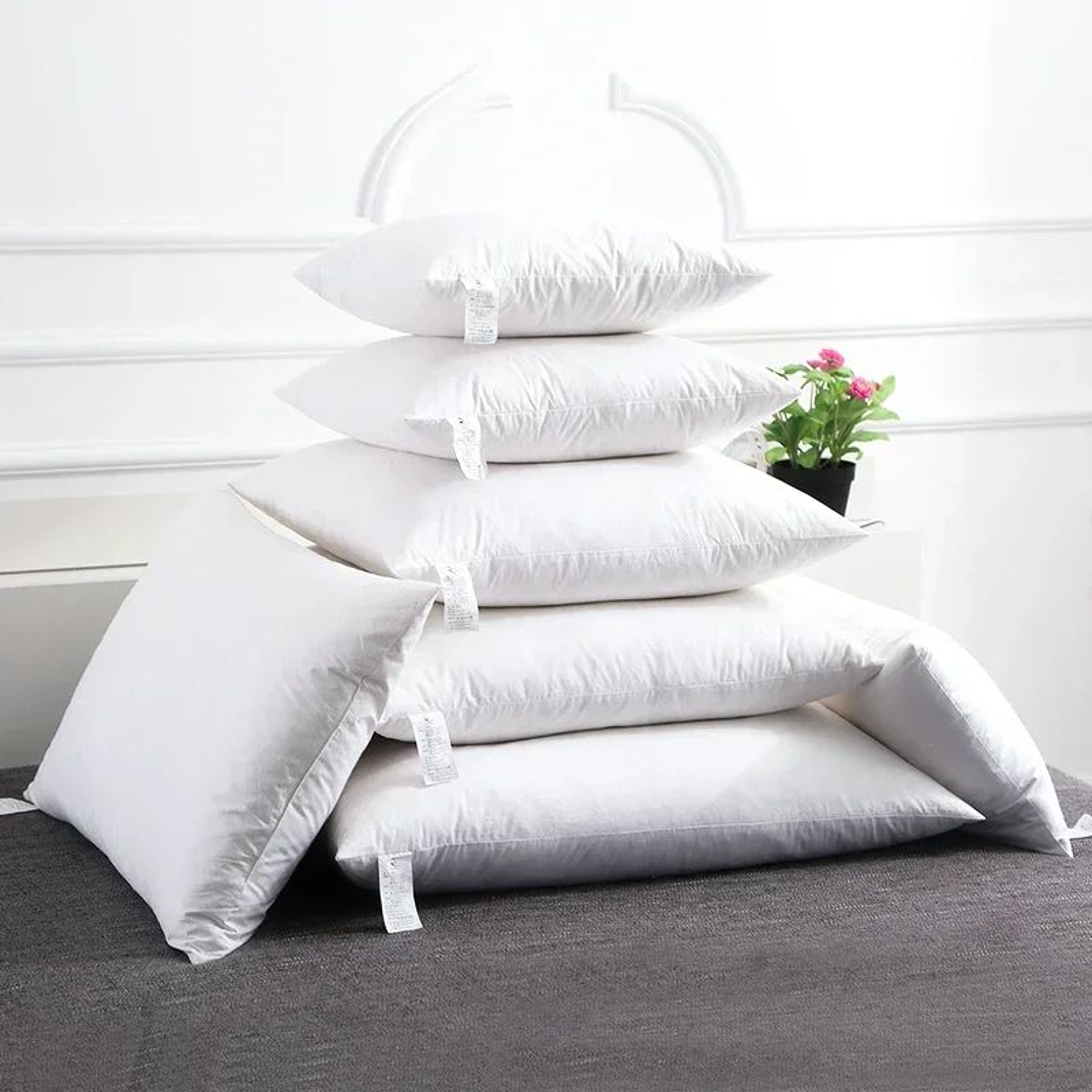 Cotton Goose Down Feather Cushion Insert For Sofa And Bed 0