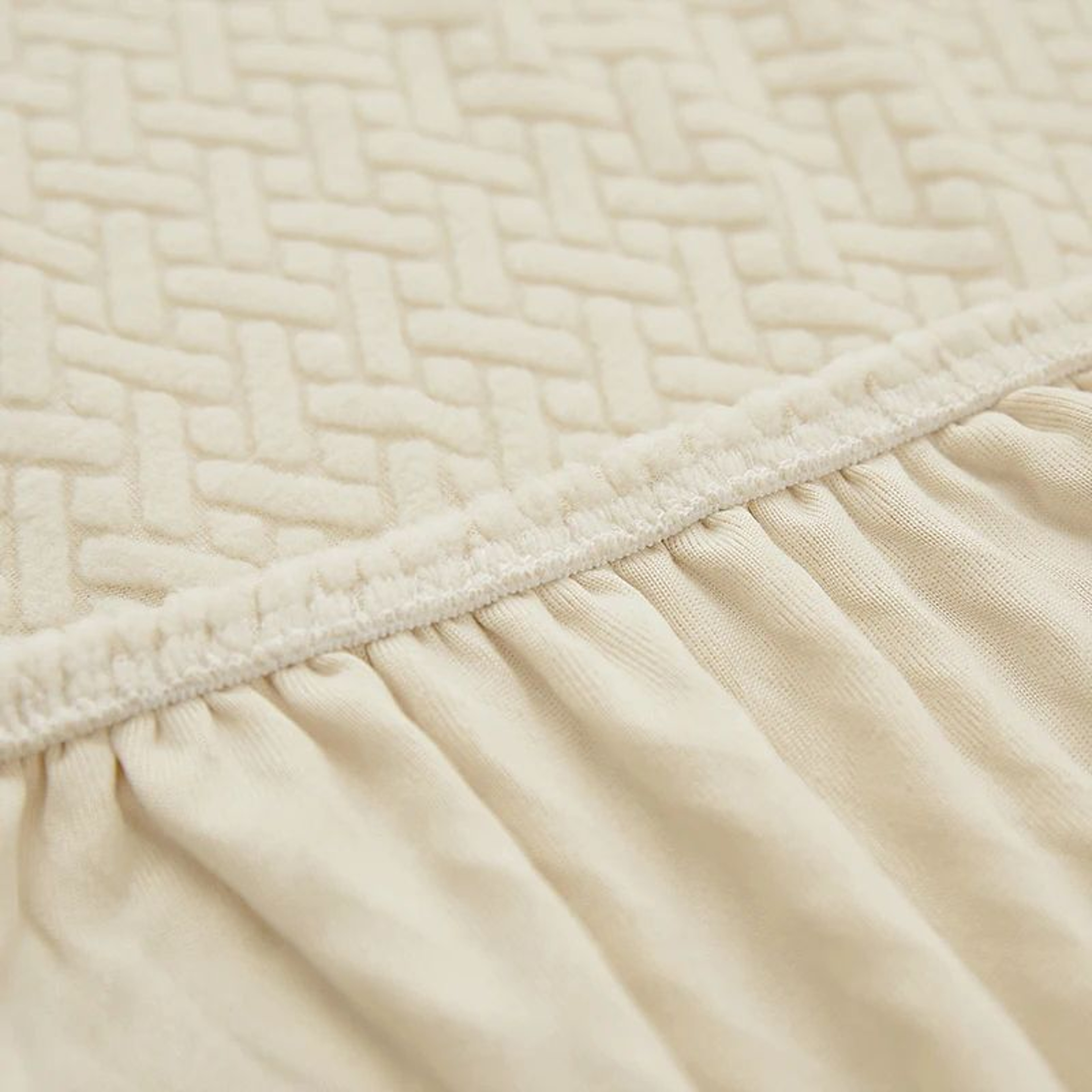 Jacquard Stretch Polar Fleece Elastic Sofa Cover 4