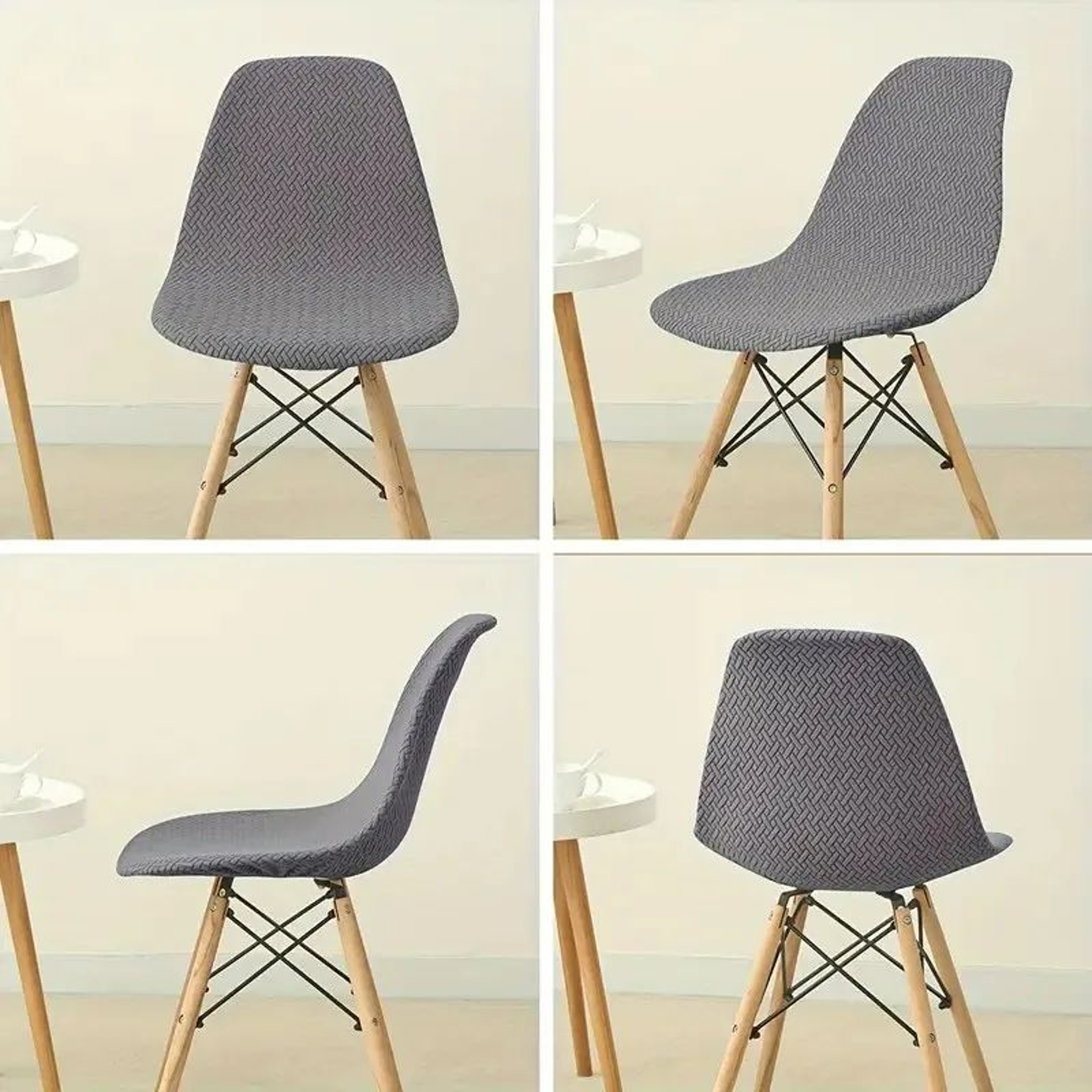 Polar Fleece Jacquard Stretch Dining Chair Cover 2