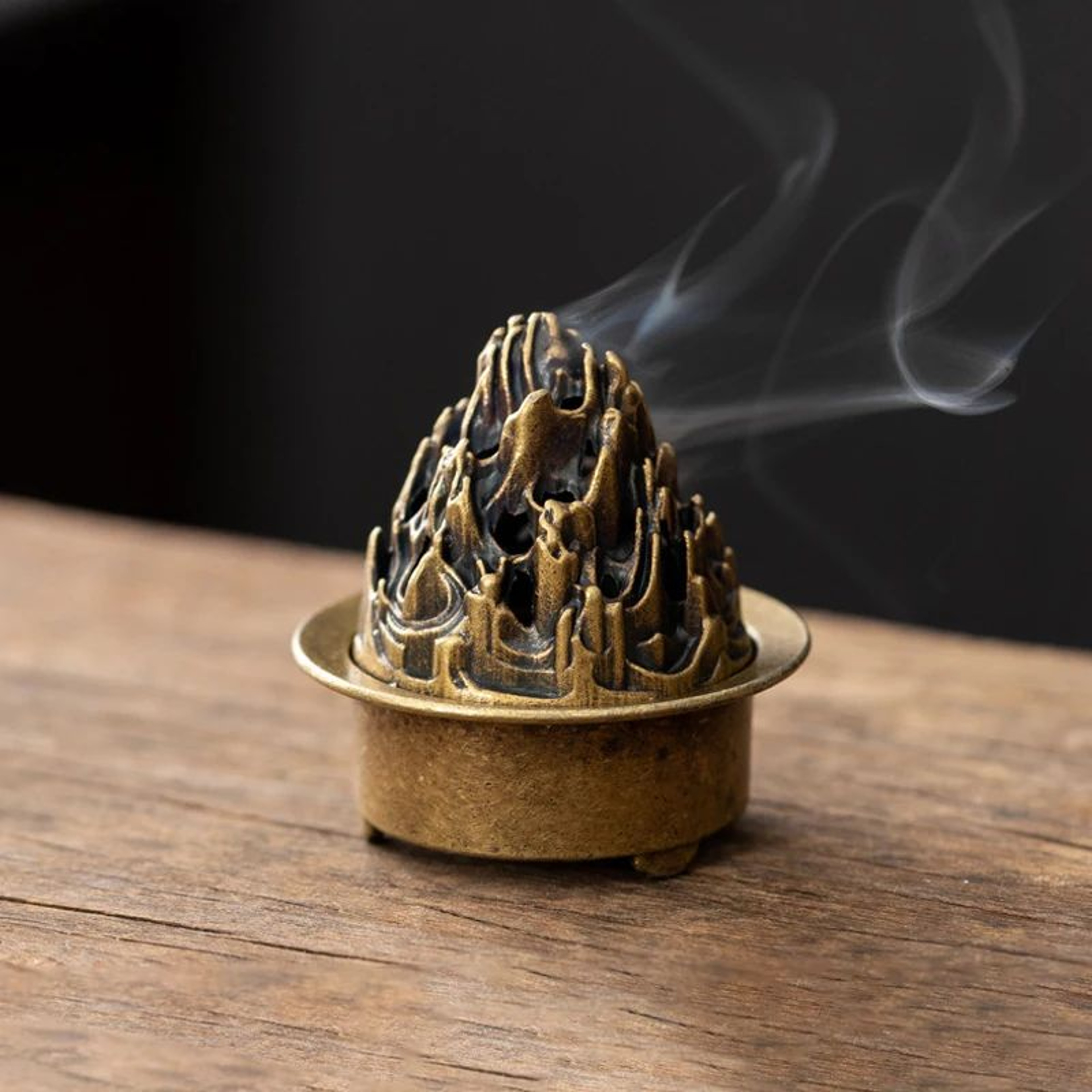 Vintage Three Legged Alloy Incense Burner And Stick Holder 12