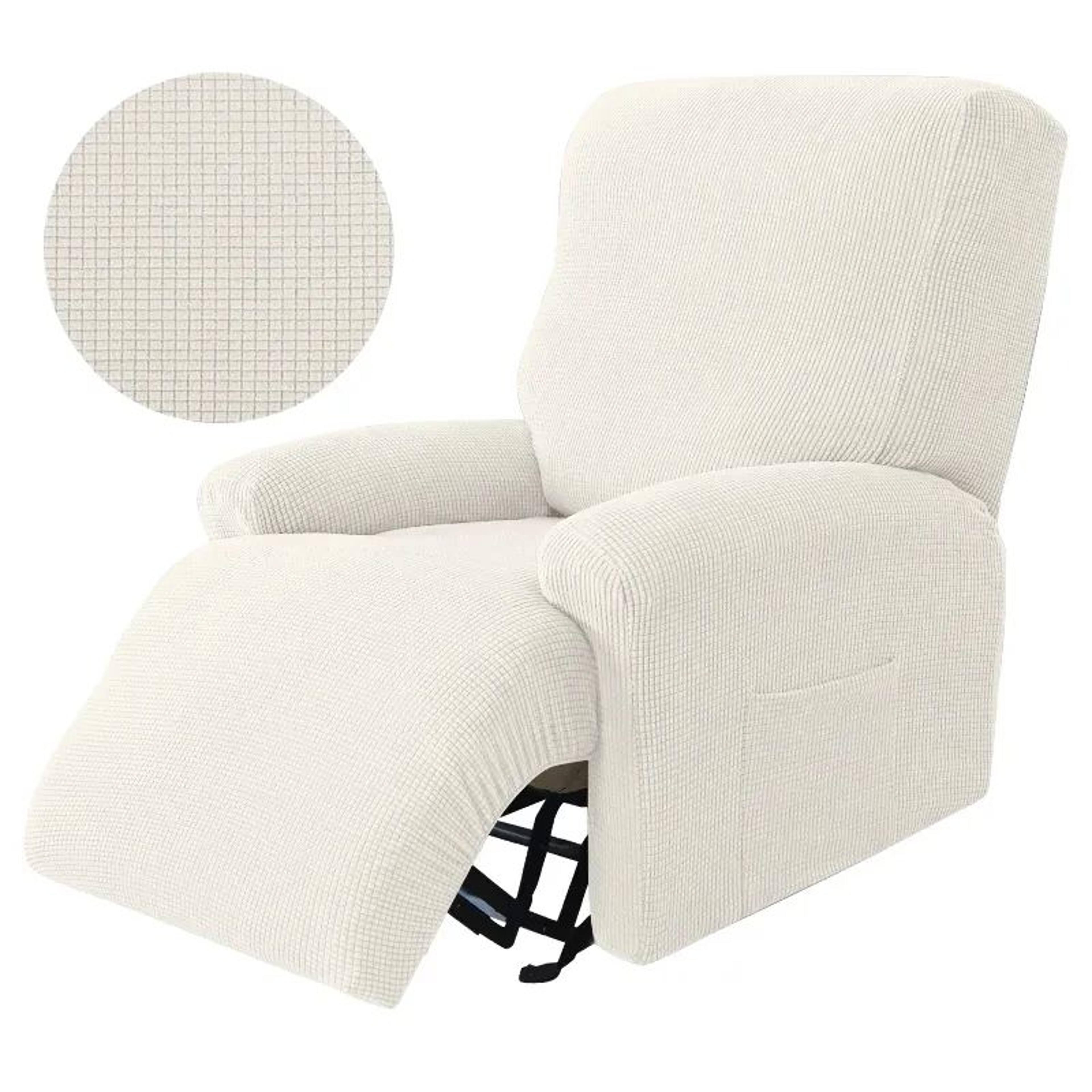 Stretch Spandex Recliner Sofa Cover Four Piece Set 9