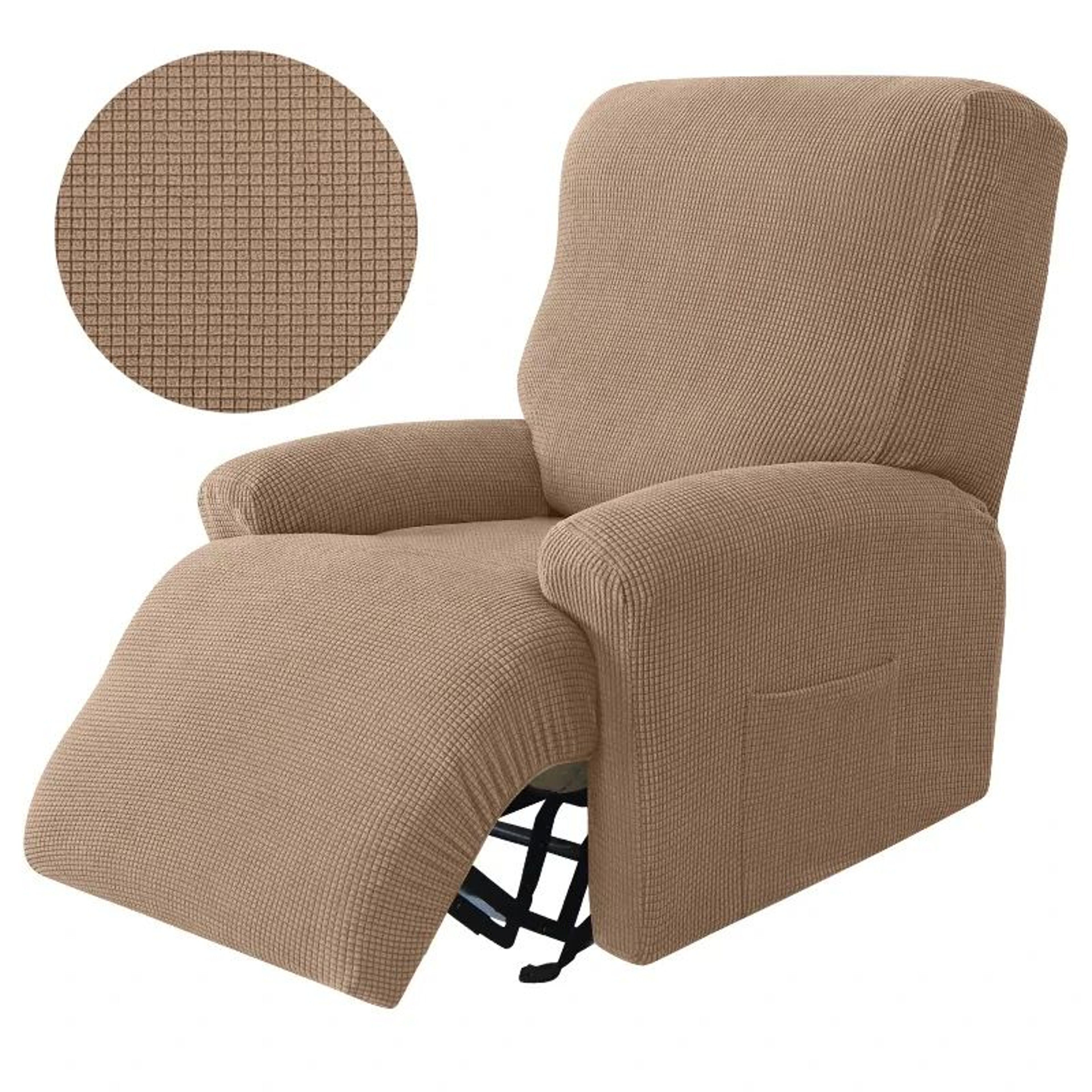 Stretch Spandex Recliner Sofa Cover Four Piece Set 10