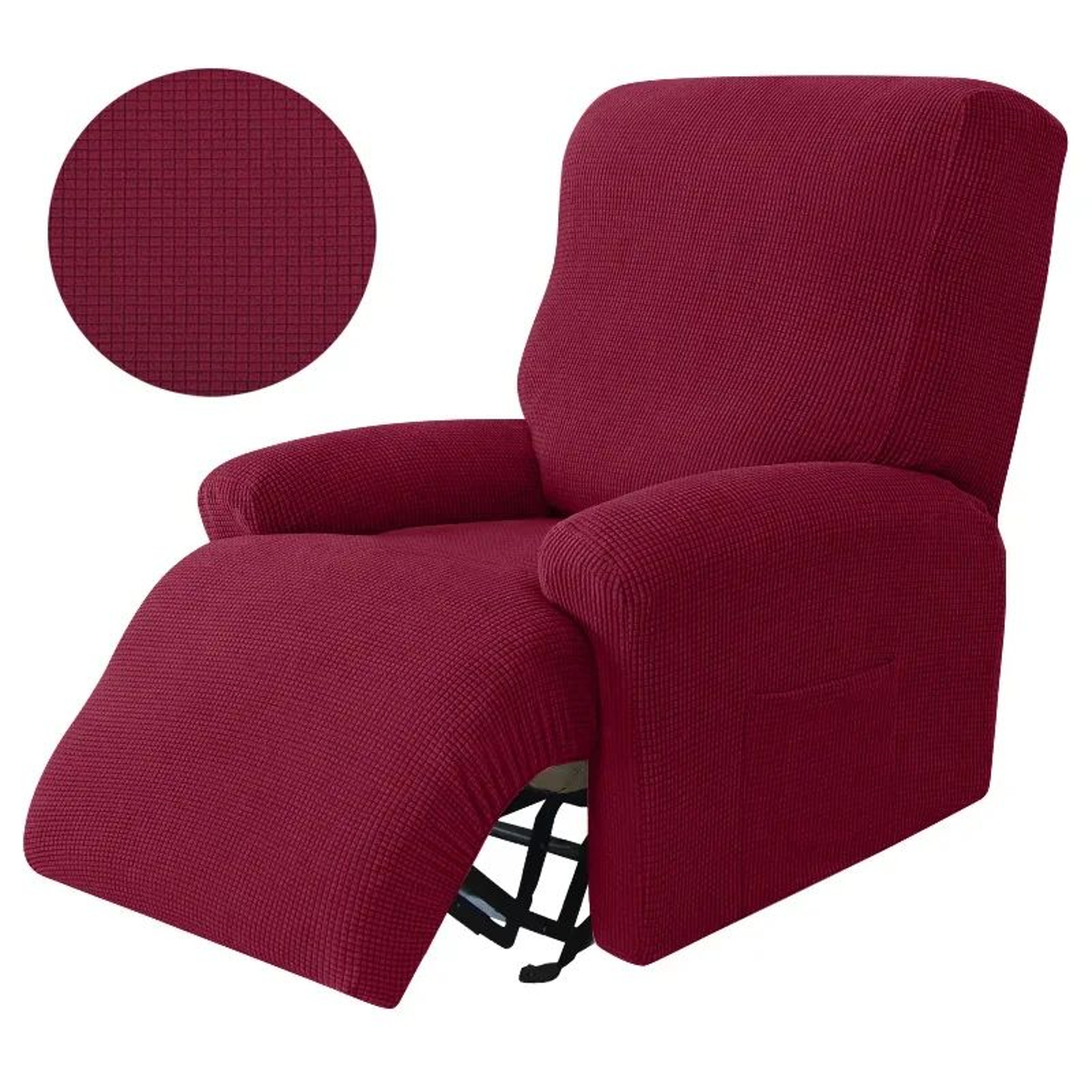 Stretch Spandex Recliner Sofa Cover Four Piece Set 19