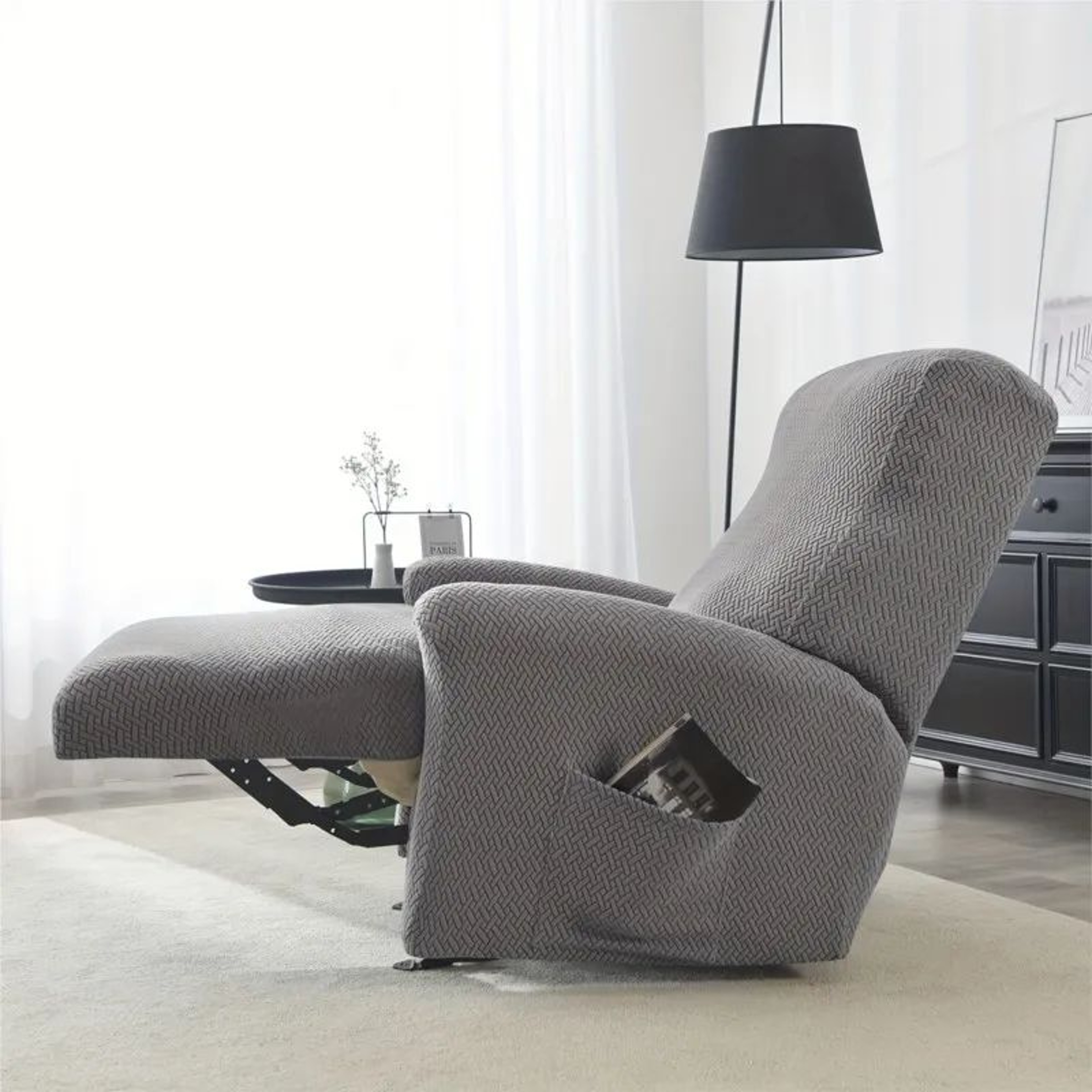 Jacquard Stretch Recliner Sofa Cover Four Piece Set 4