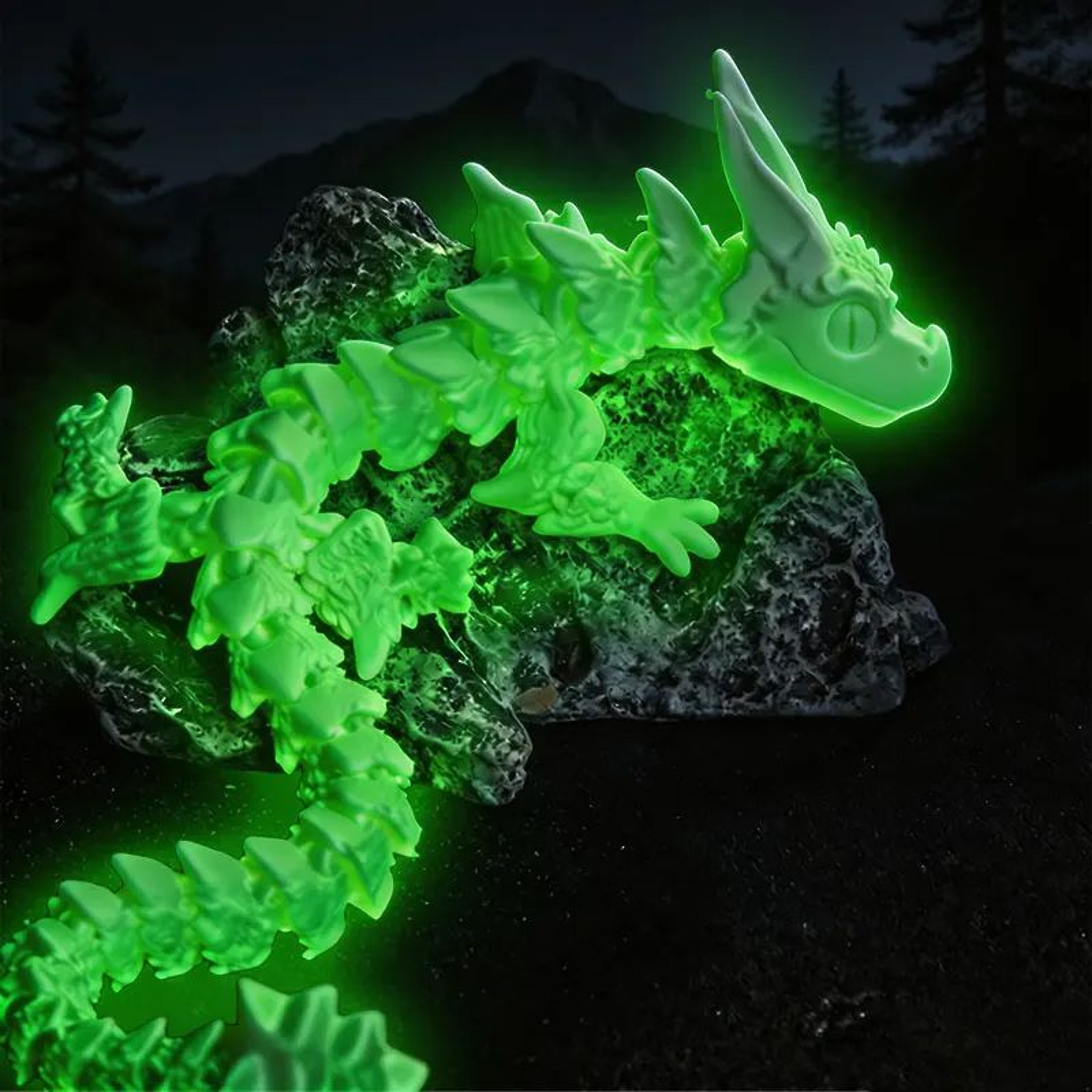 3D Printed Articulated Magic Dragon Desktop Toy 9