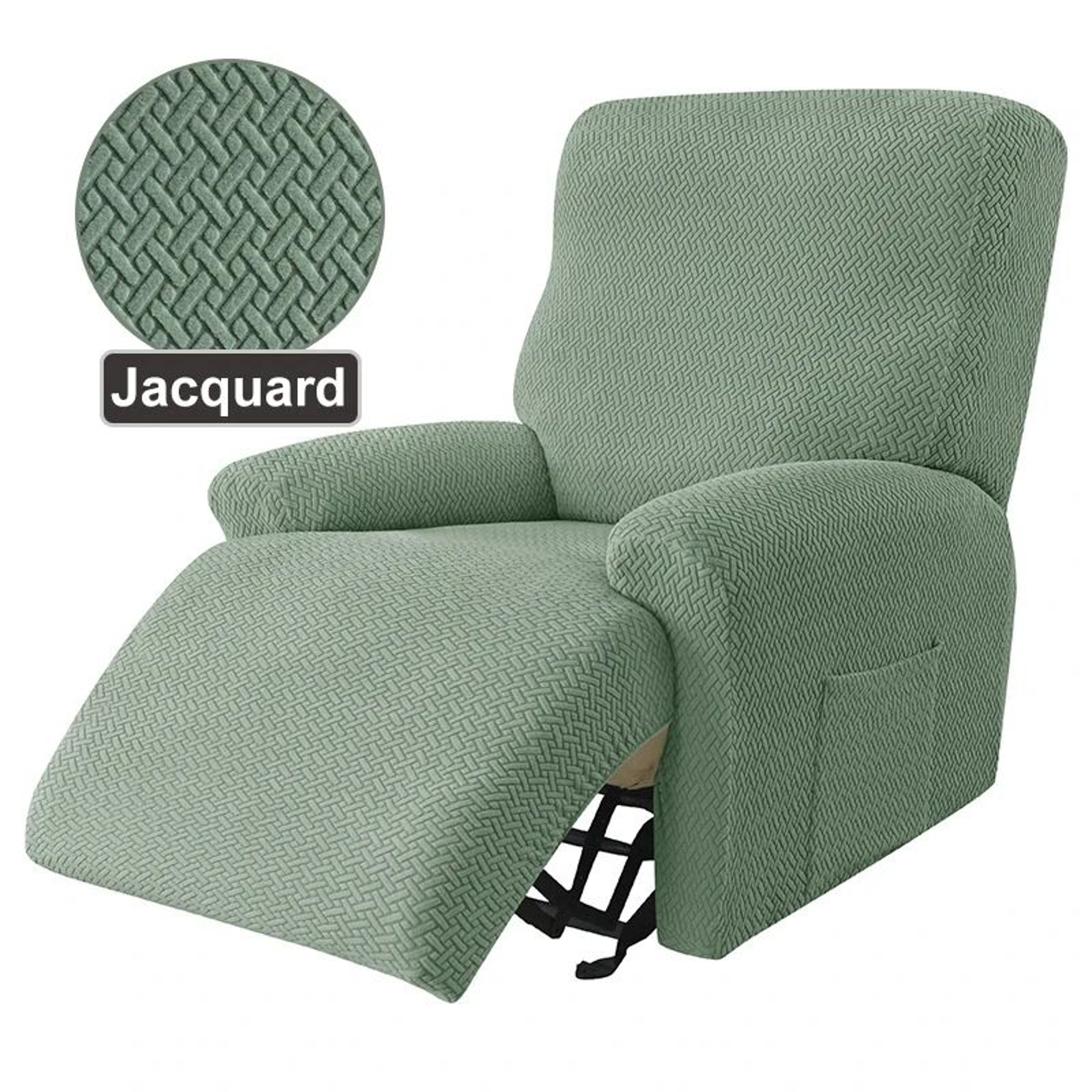 Stretch Jacquard Knitted Recliner Sofa Cover 11