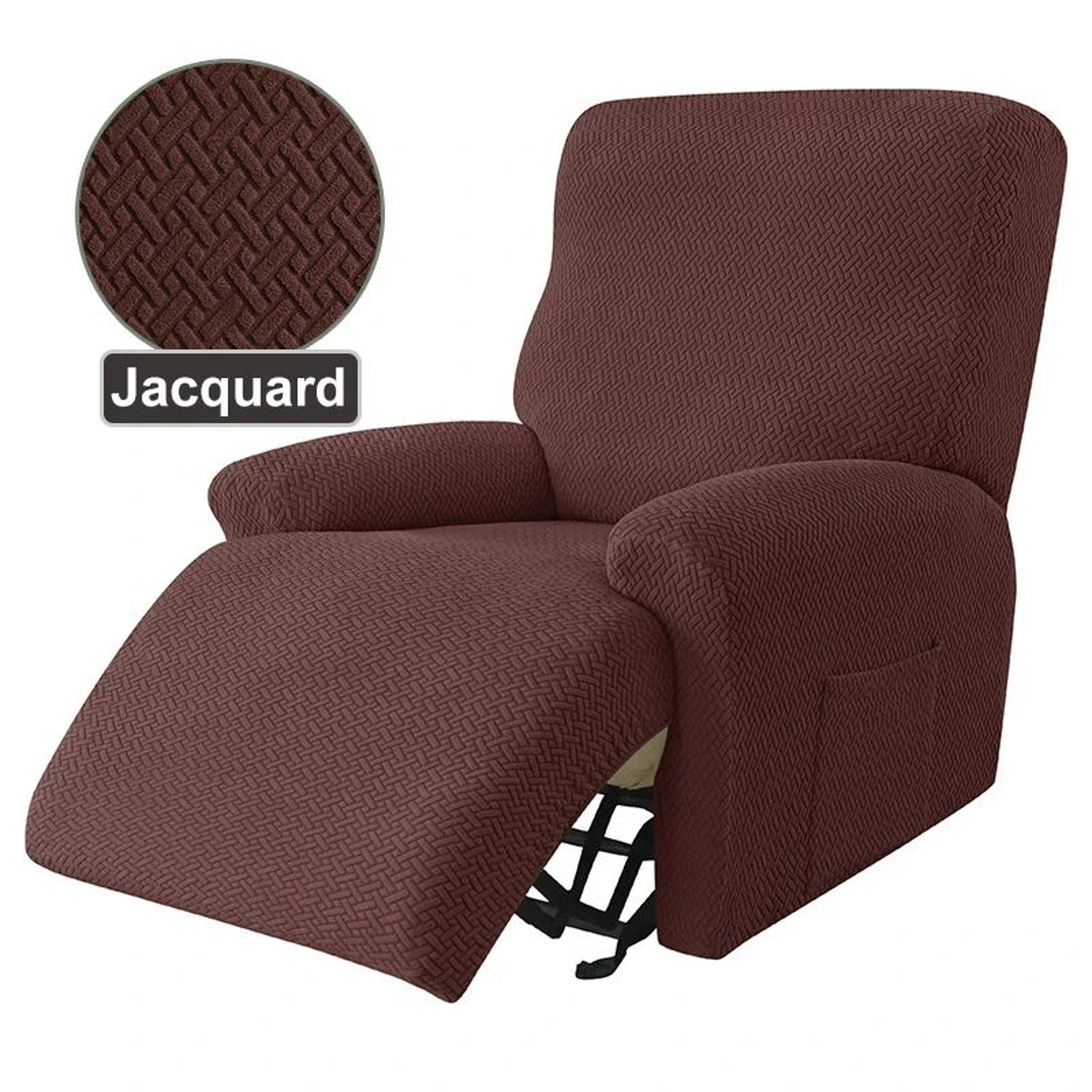 Stretch Jacquard Knitted Recliner Sofa Cover 10