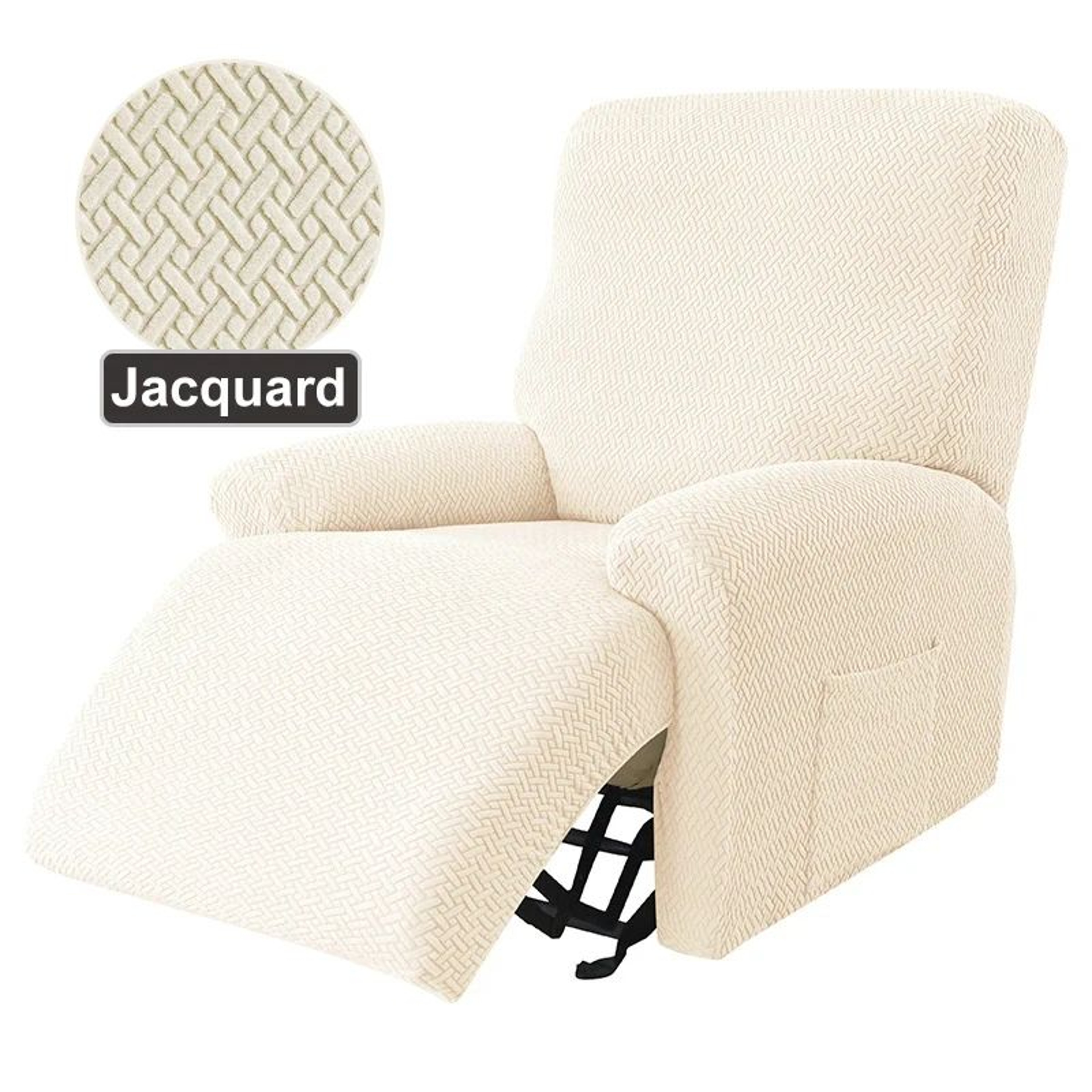 Stretch Jacquard Knitted Recliner Sofa Cover 6
