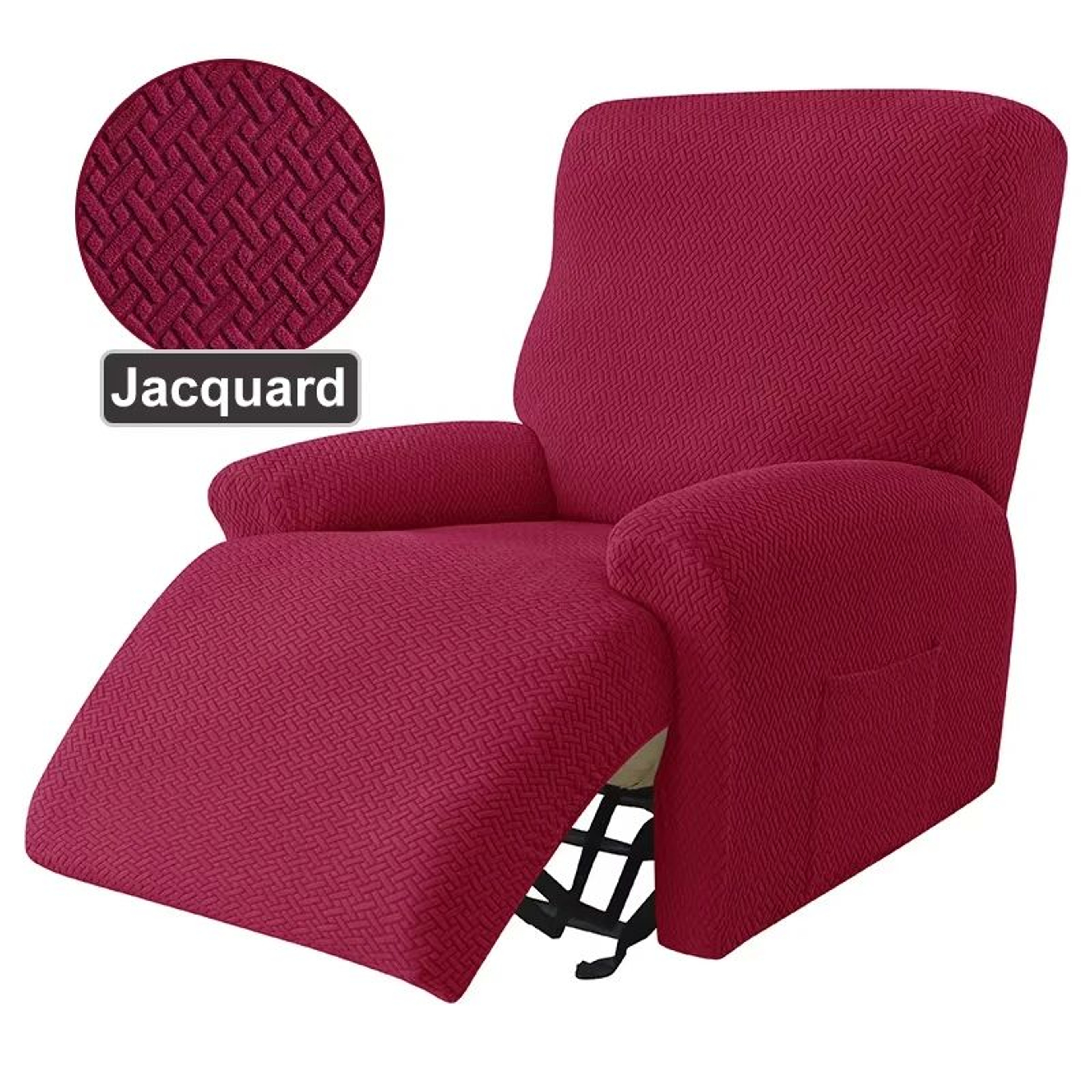 Stretch Jacquard Knitted Recliner Sofa Cover 14