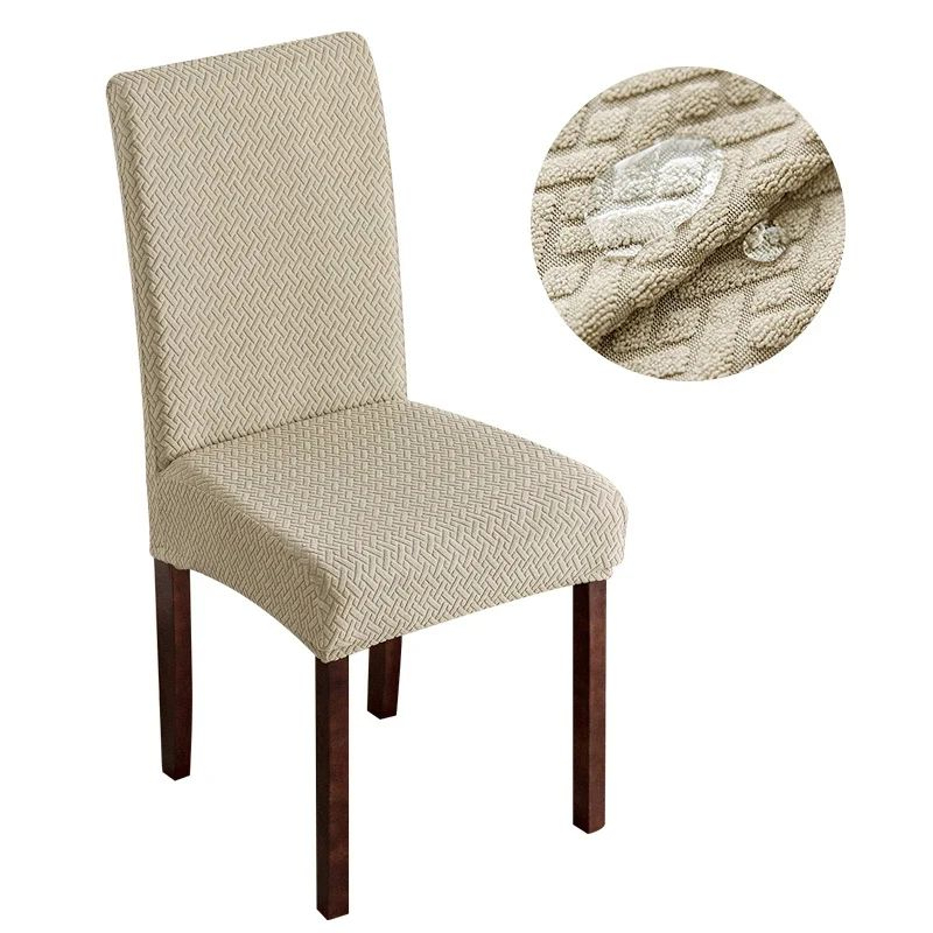 Waterproof Stretch Jacquard Dining Chair Cover 7