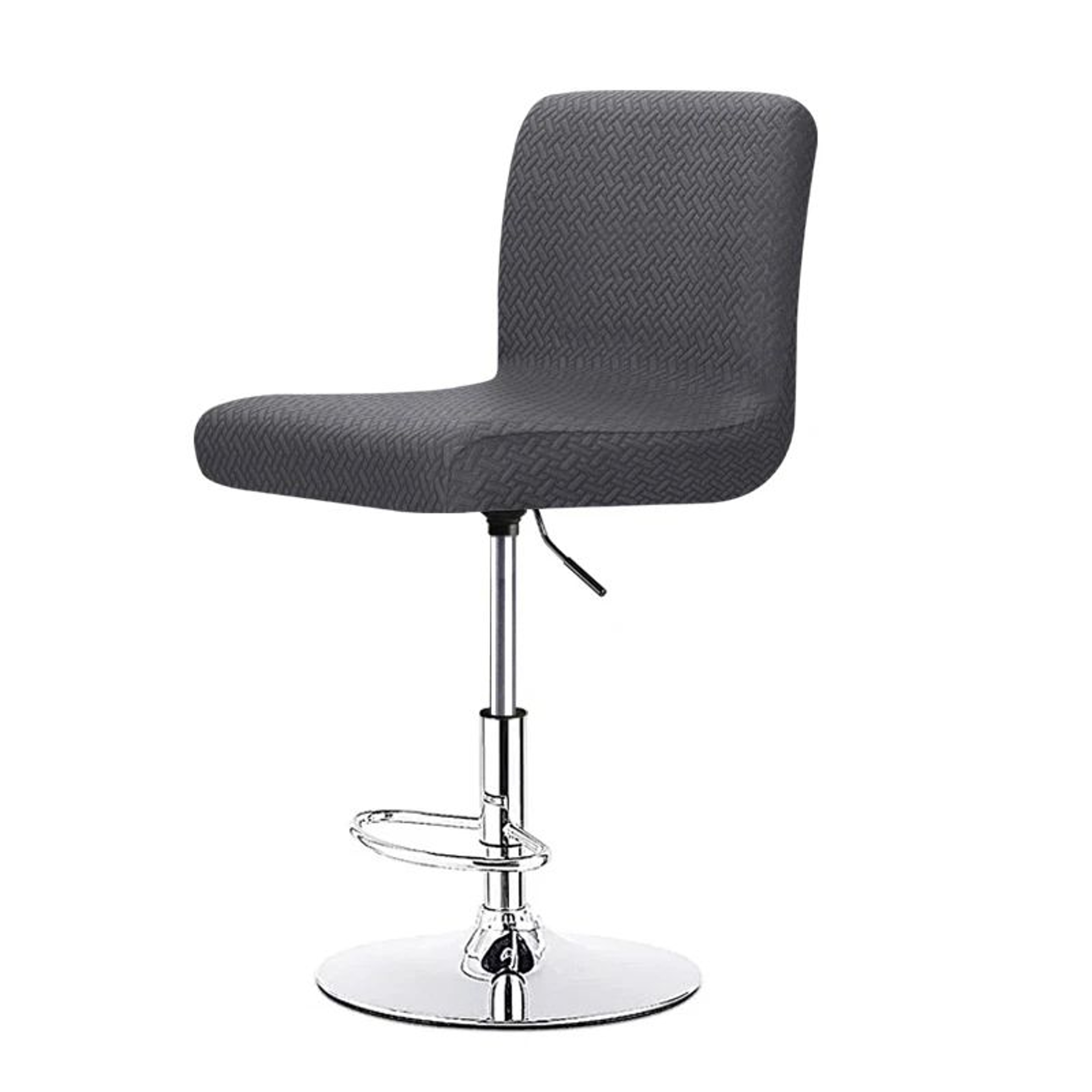 Stretch Jacquard Short Back Bar Stool Chair Cover 12