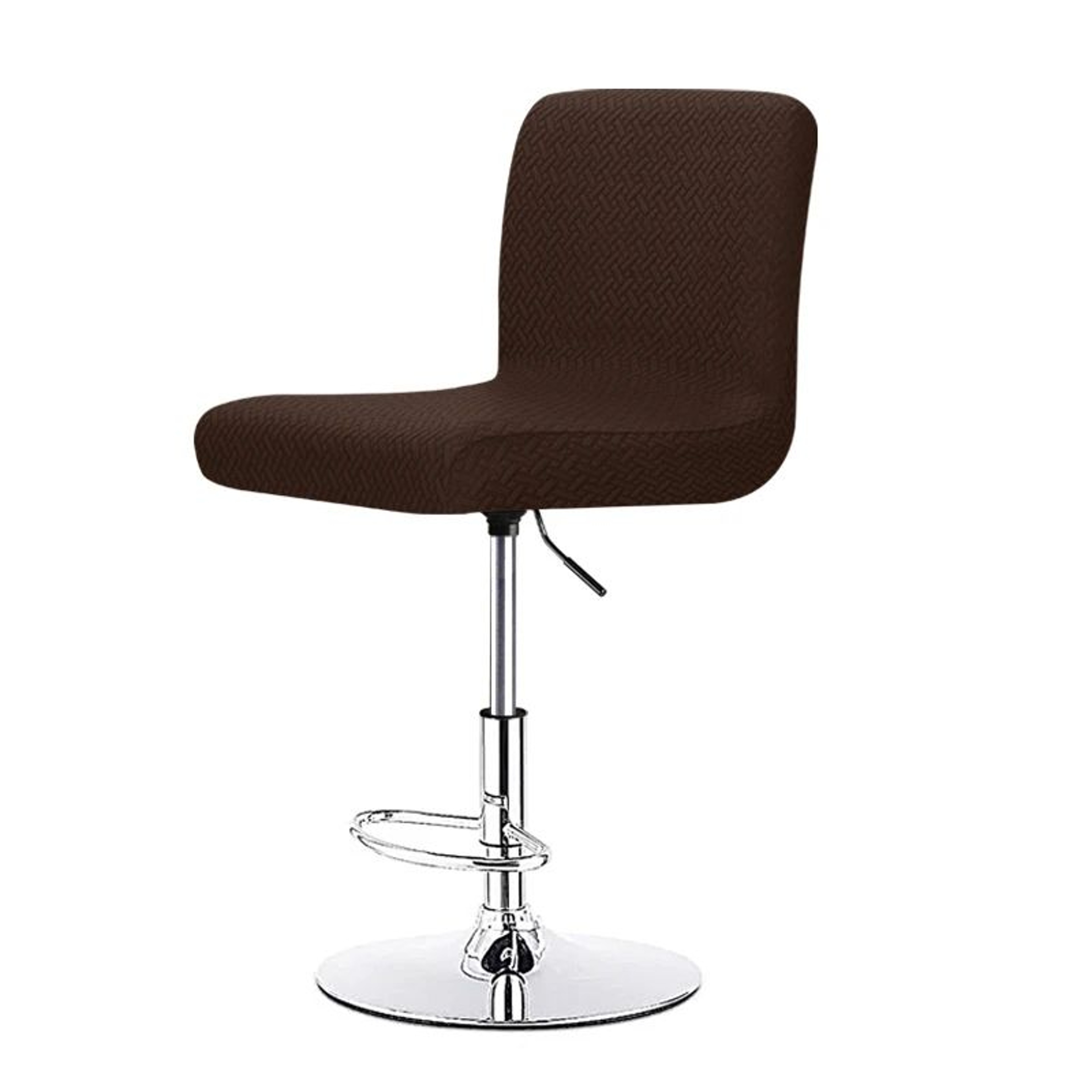 Stretch Jacquard Short Back Bar Stool Chair Cover 10