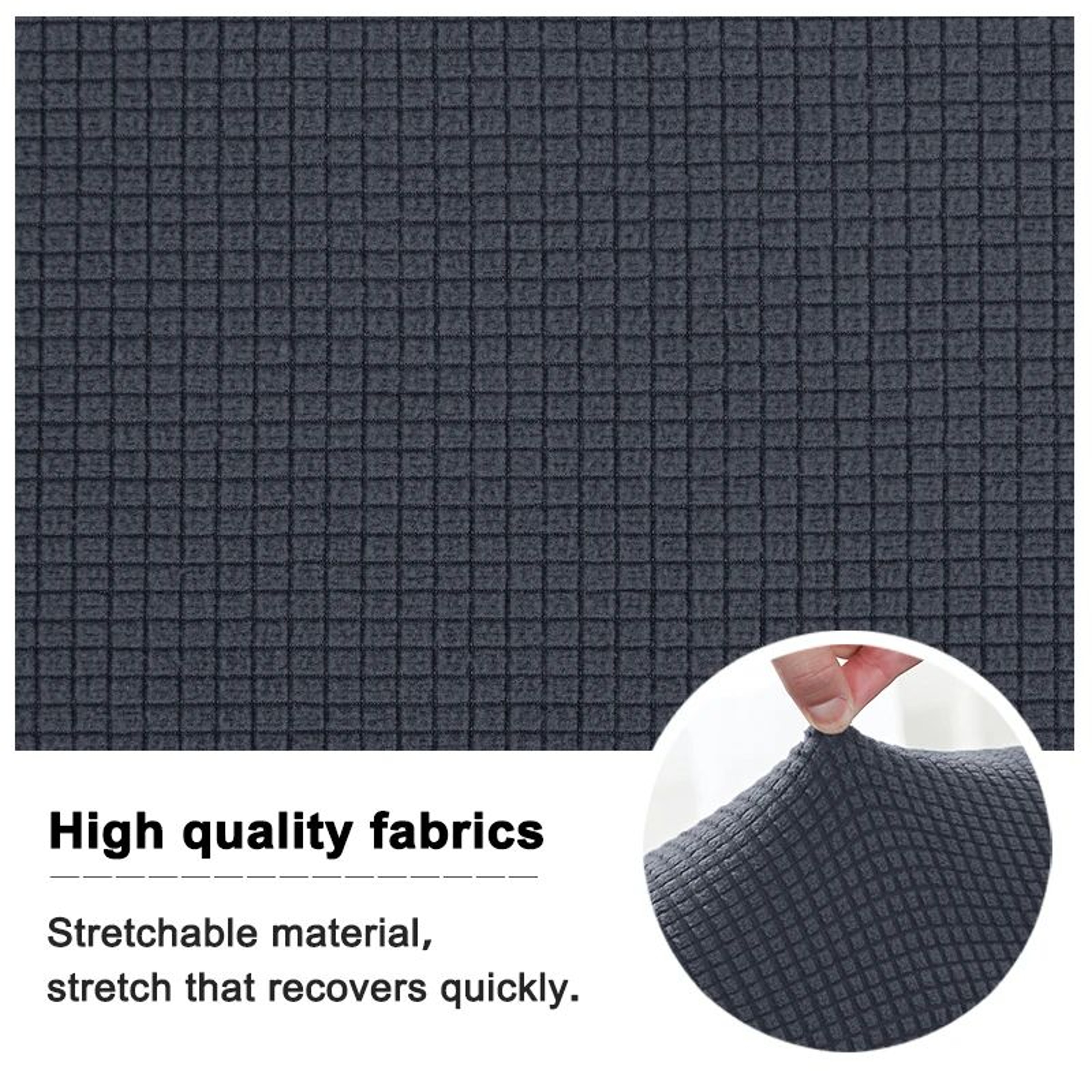 Stretch Jacquard Short Back Bar Chair Cover 3