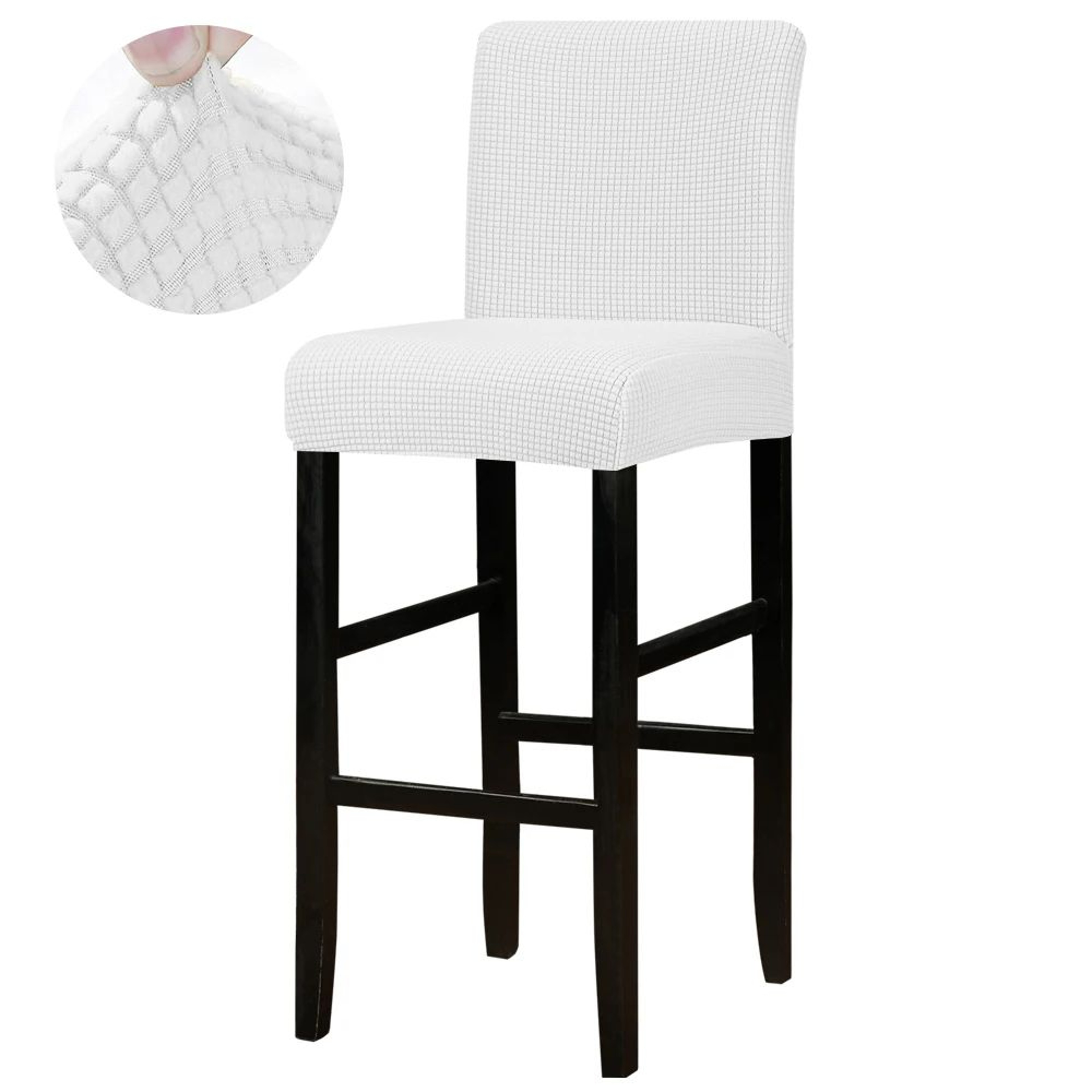 Stretch Jacquard Short Back Bar Chair Cover 20