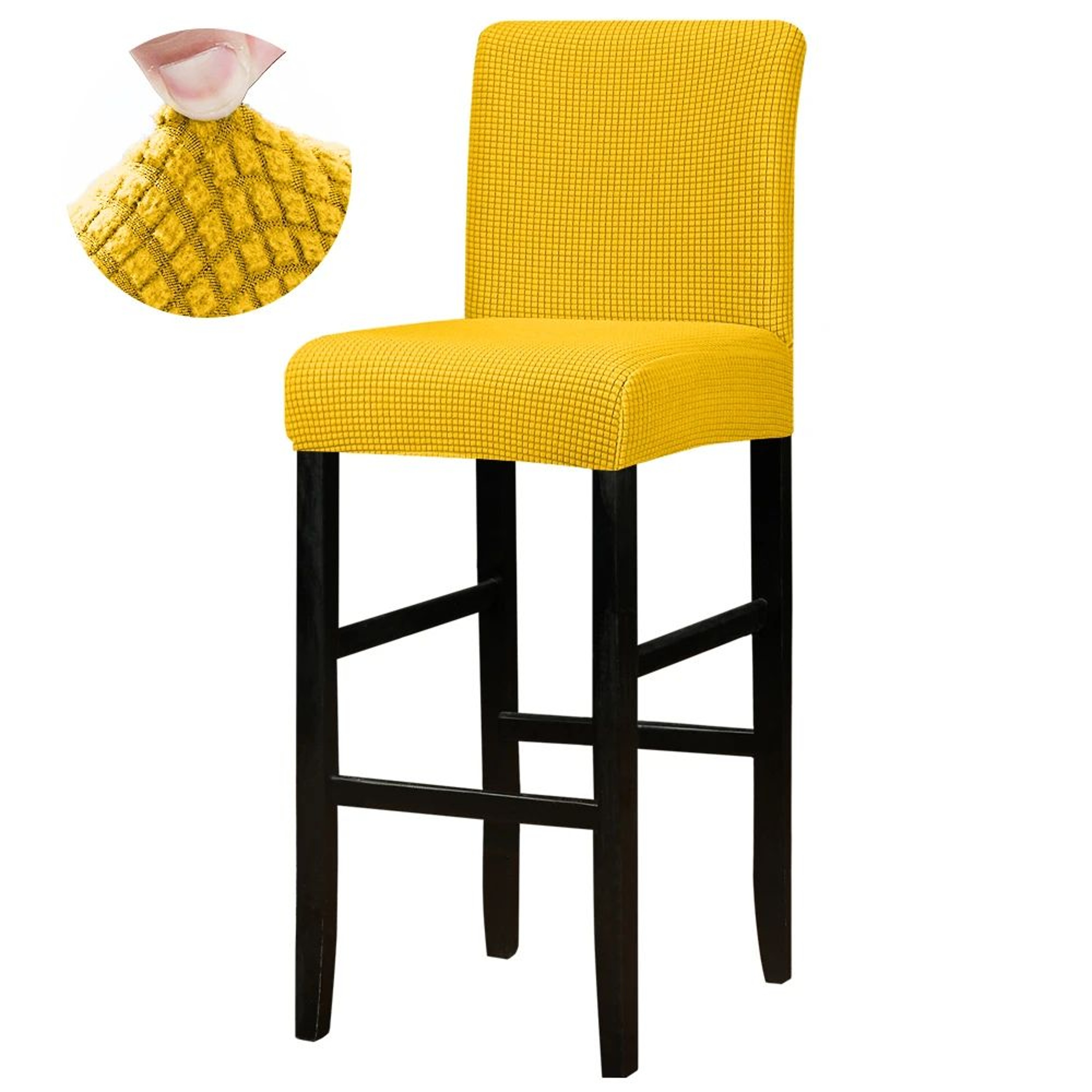 Stretch Jacquard Short Back Bar Chair Cover 21