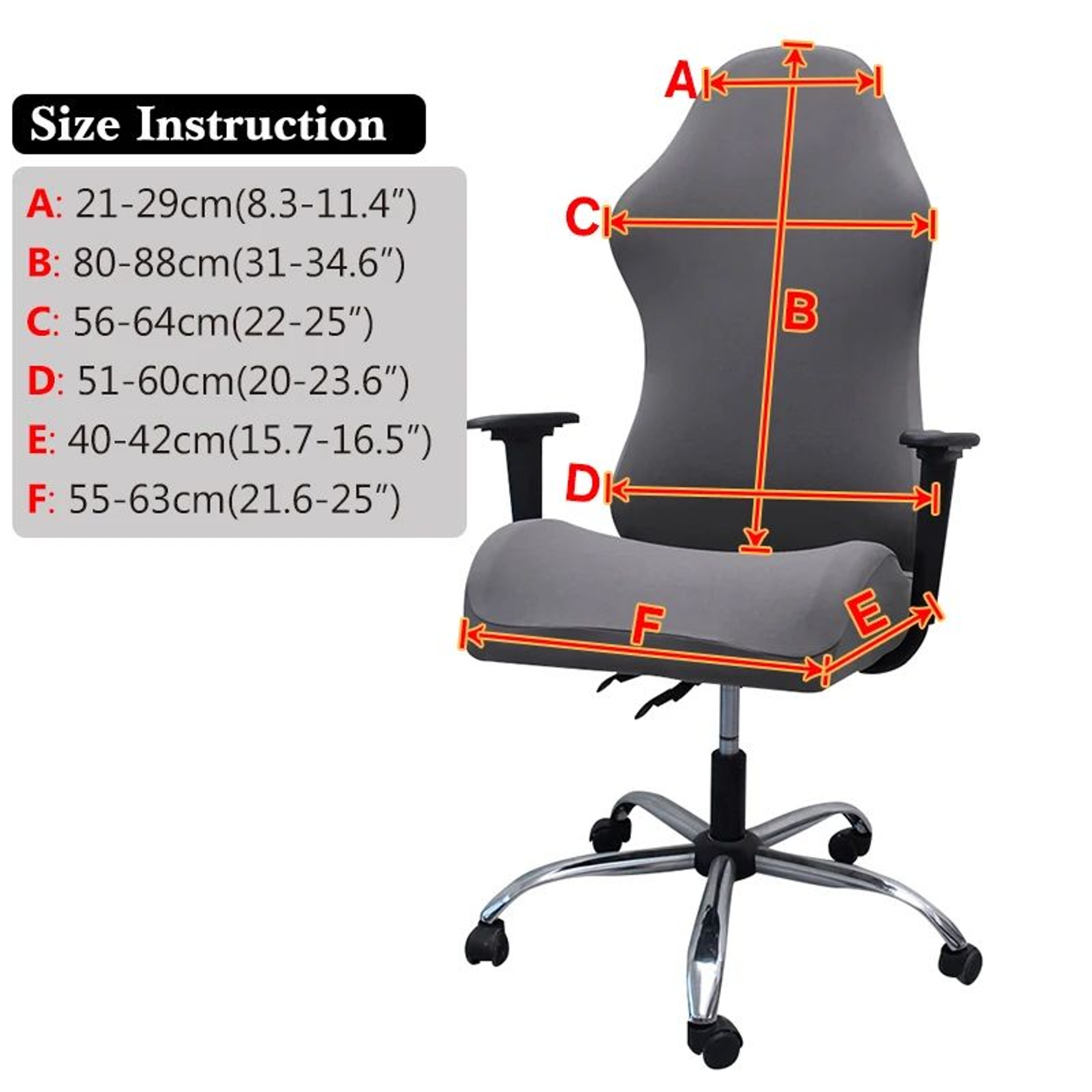 Universal Elastic Gaming Chair Cover Set 1