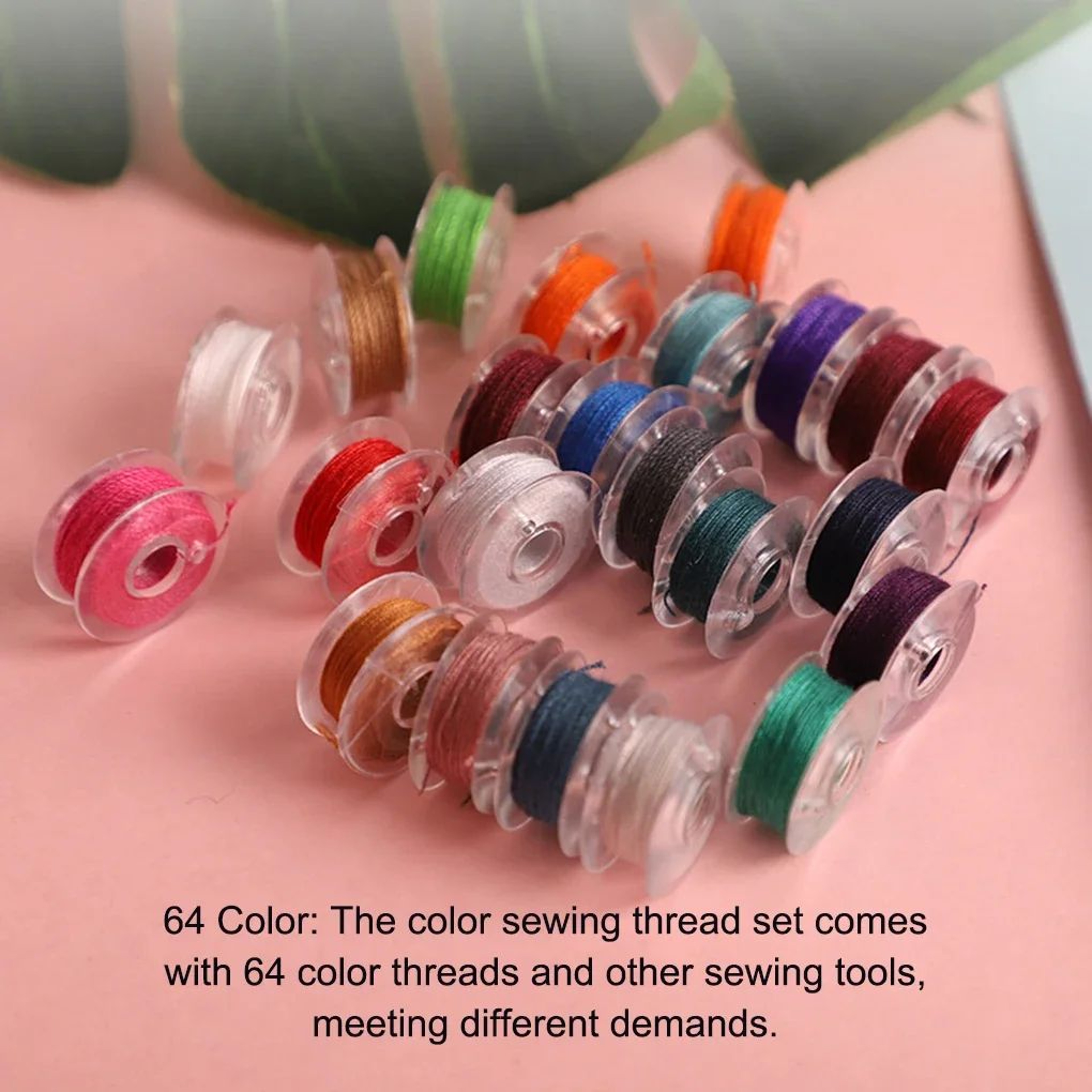 64 Color Sewing Thread Set With Needle Storage Box 4