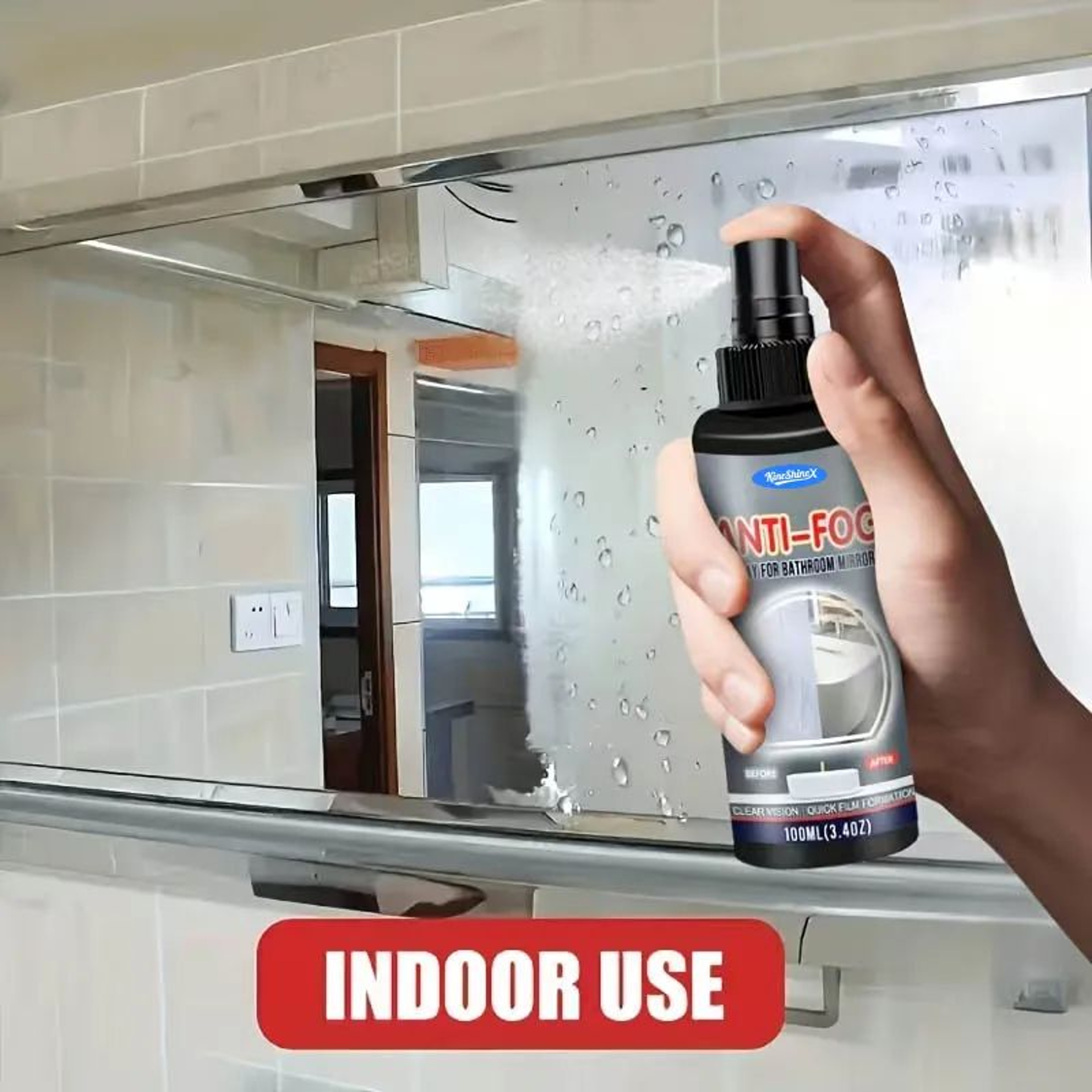 100ml Anti Fog Spray For Mirrors Glass And Lenses 1