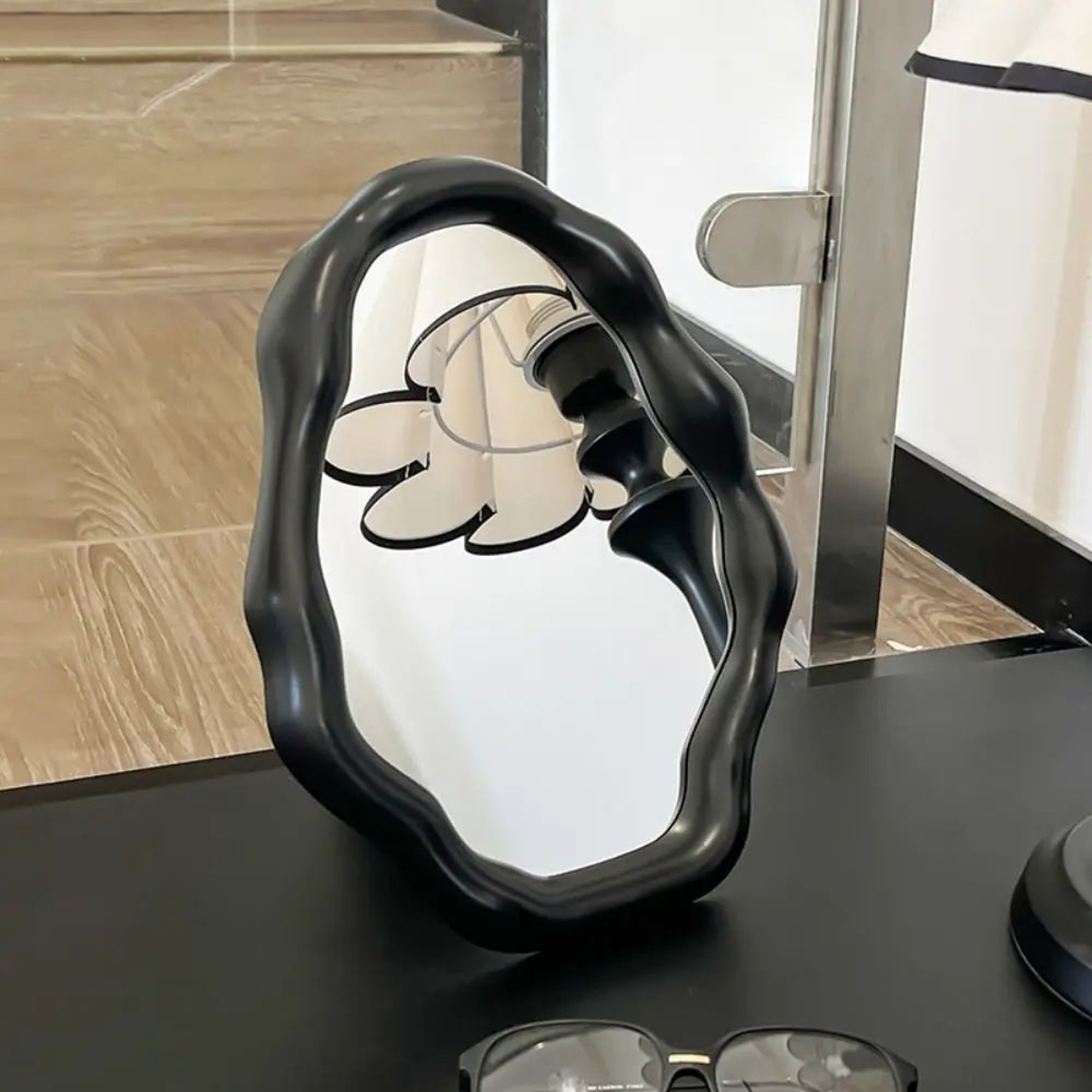 Irregular Cloud Shape Folding Desktop Vanity Mirror 2