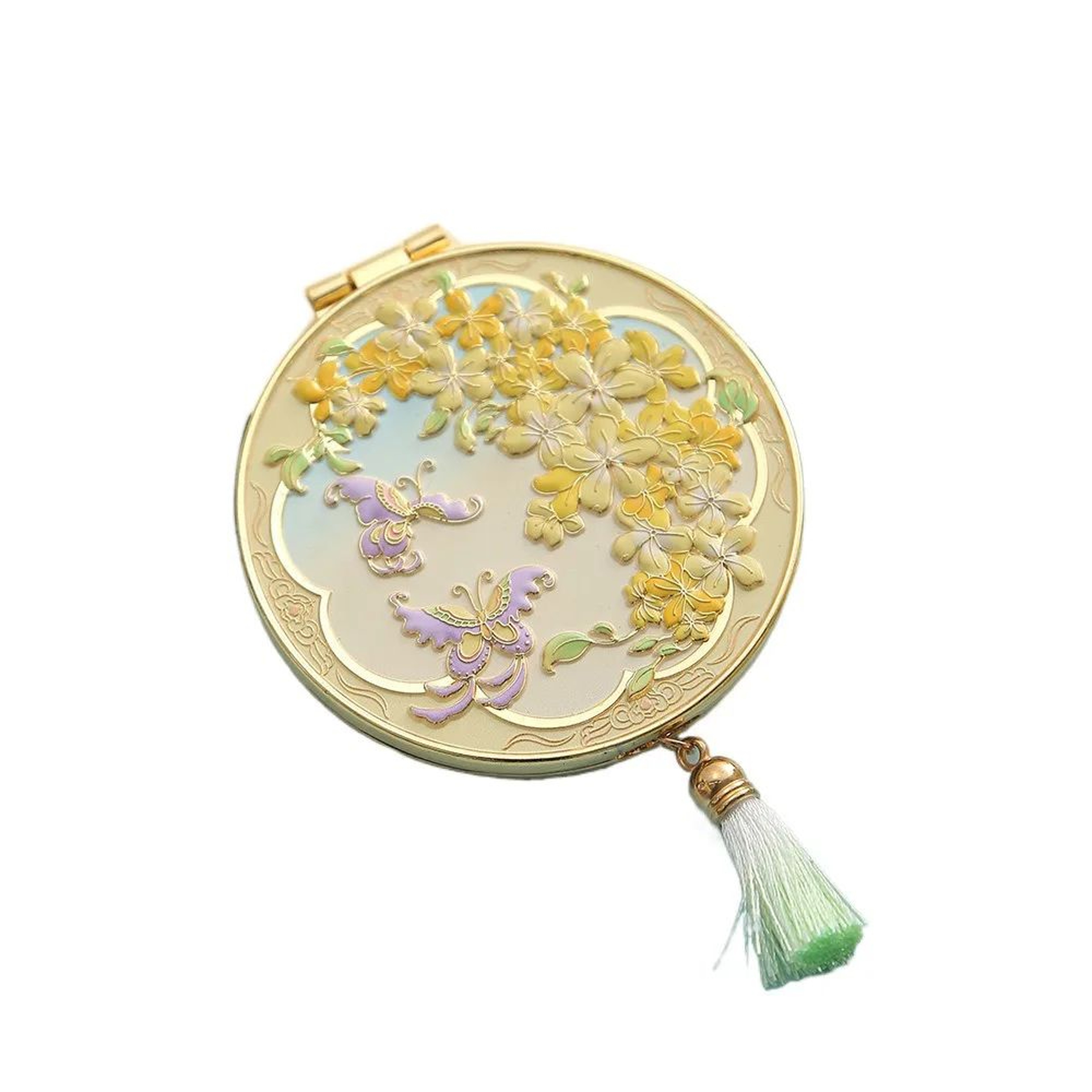 Elegant Metal Folding Portable Cosmetic Makeup Mirror 8