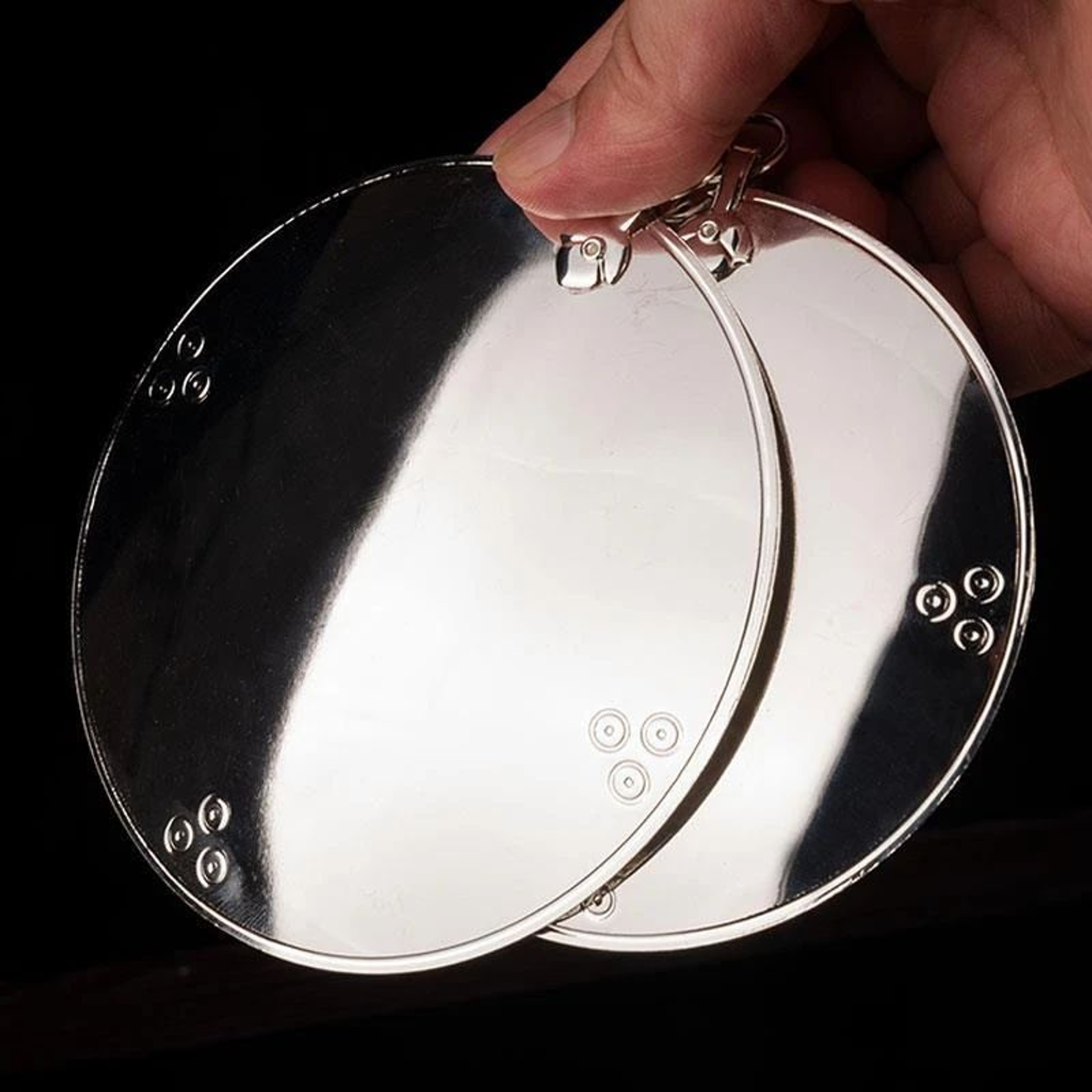 Silver Tibetan Style Auspicious Hanging Decorative Mirror 1