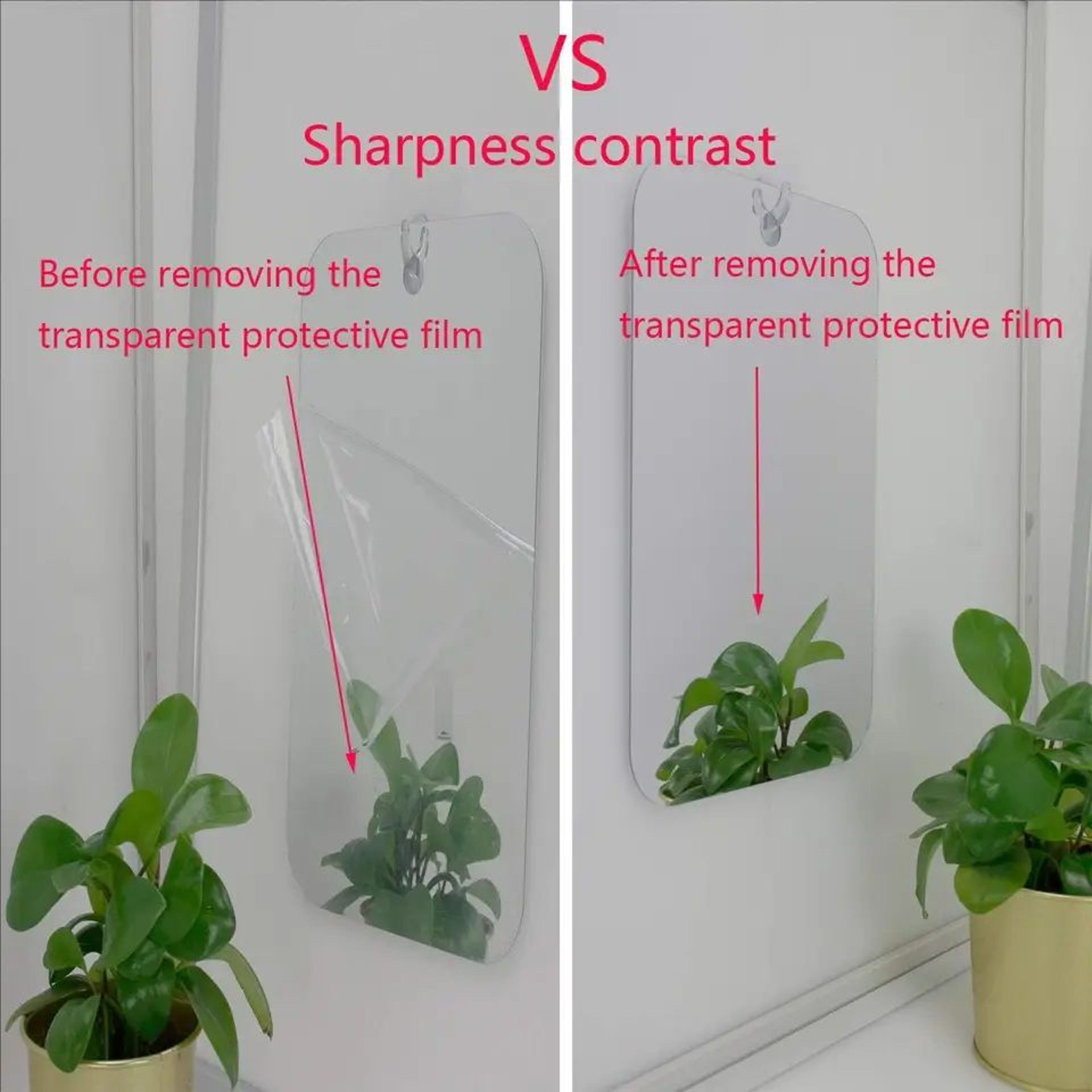 Acrylic Anti Fog Shower Shaving Mirror 4