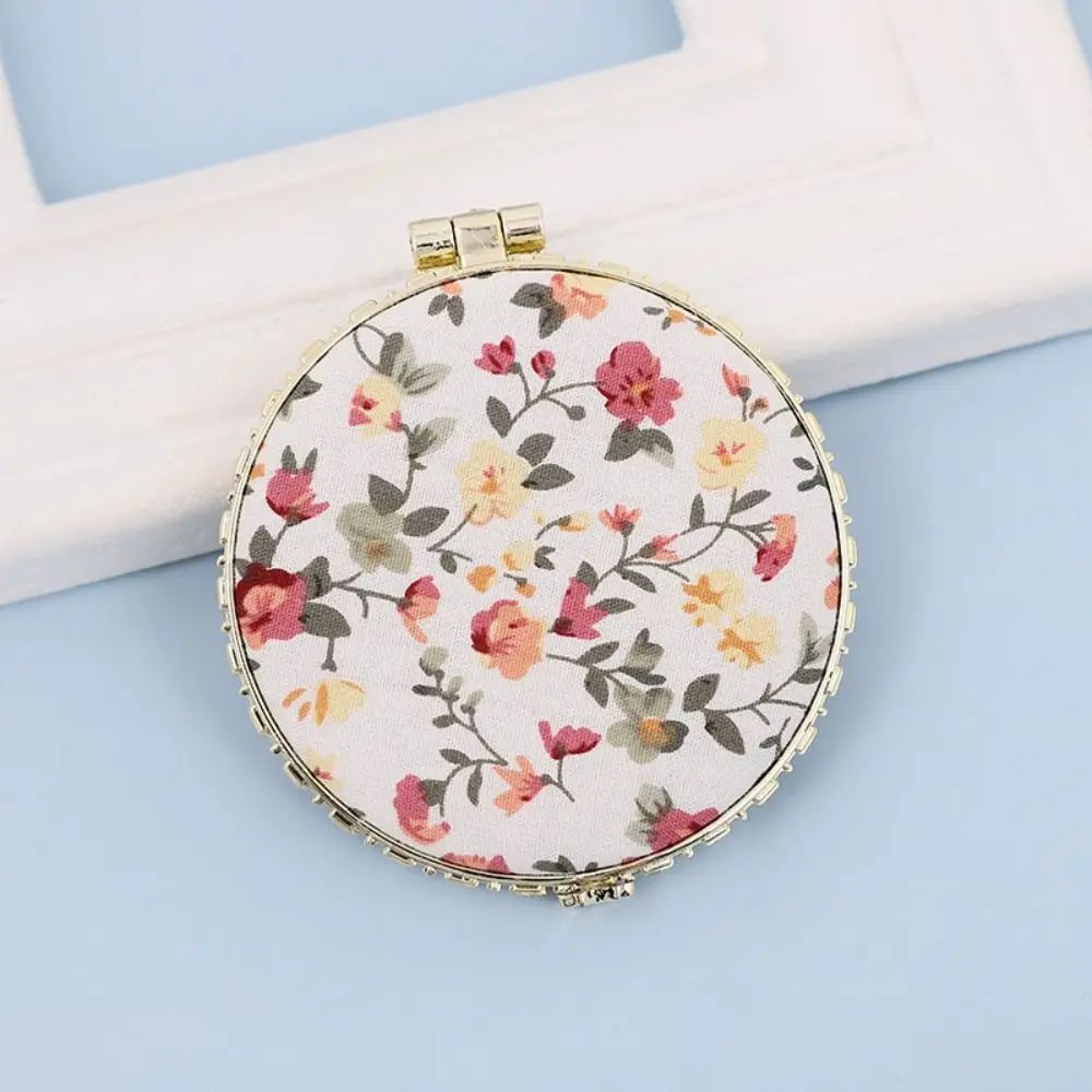 Vintage Floral Foldable Compact Pocket Makeup Mirror 6