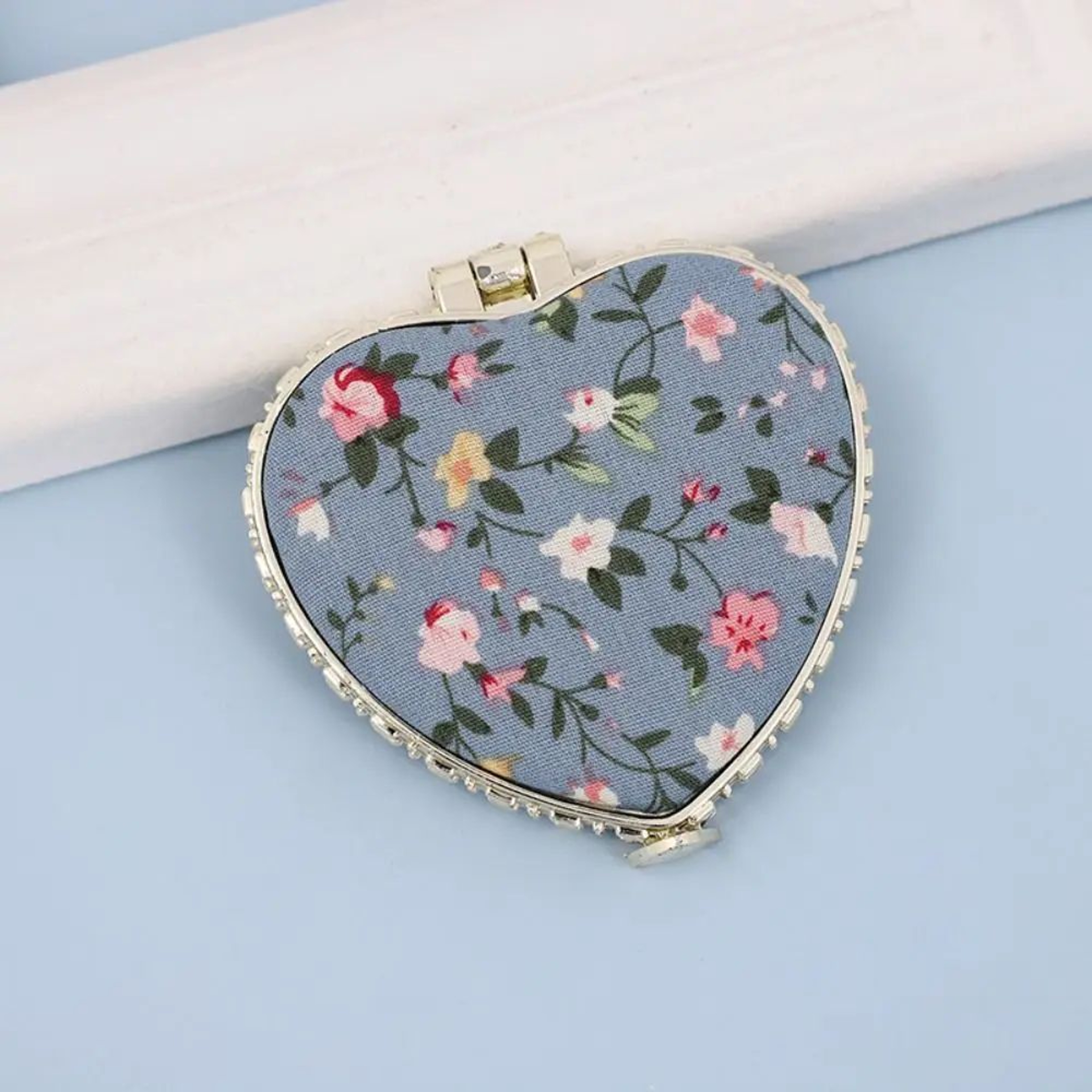 Vintage Floral Foldable Compact Pocket Makeup Mirror 11