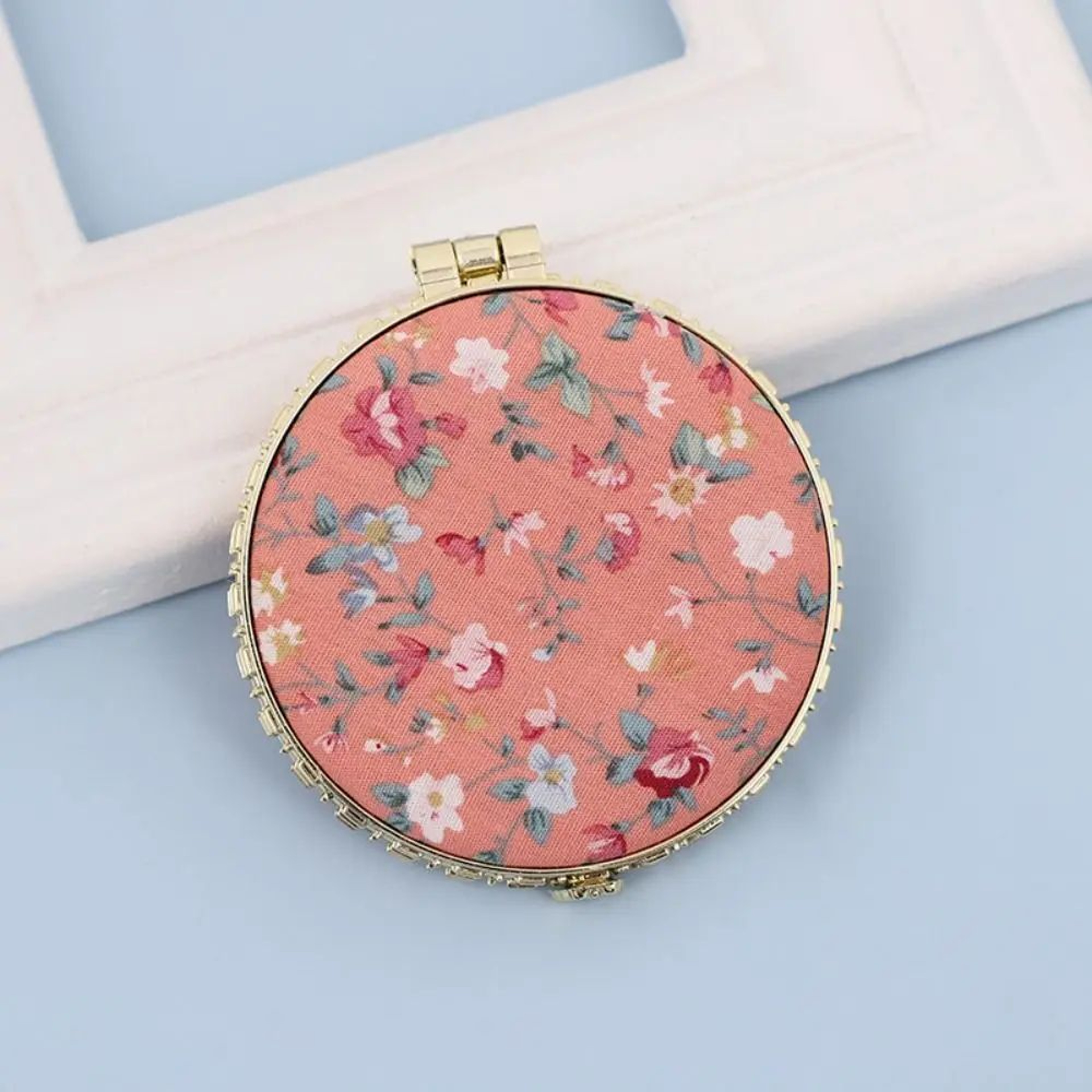 Vintage Floral Foldable Compact Pocket Makeup Mirror 8