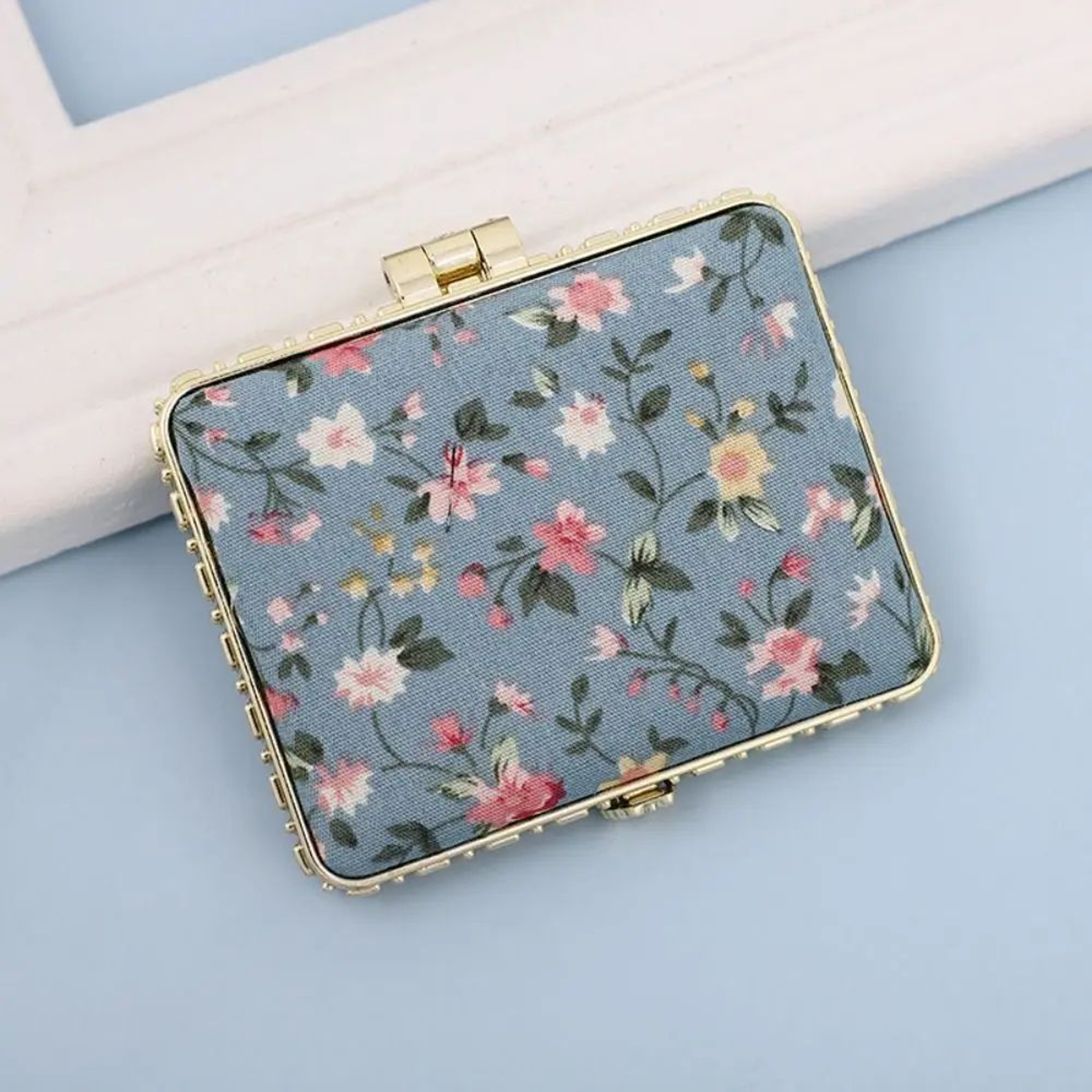 Vintage Floral Foldable Compact Pocket Makeup Mirror 13