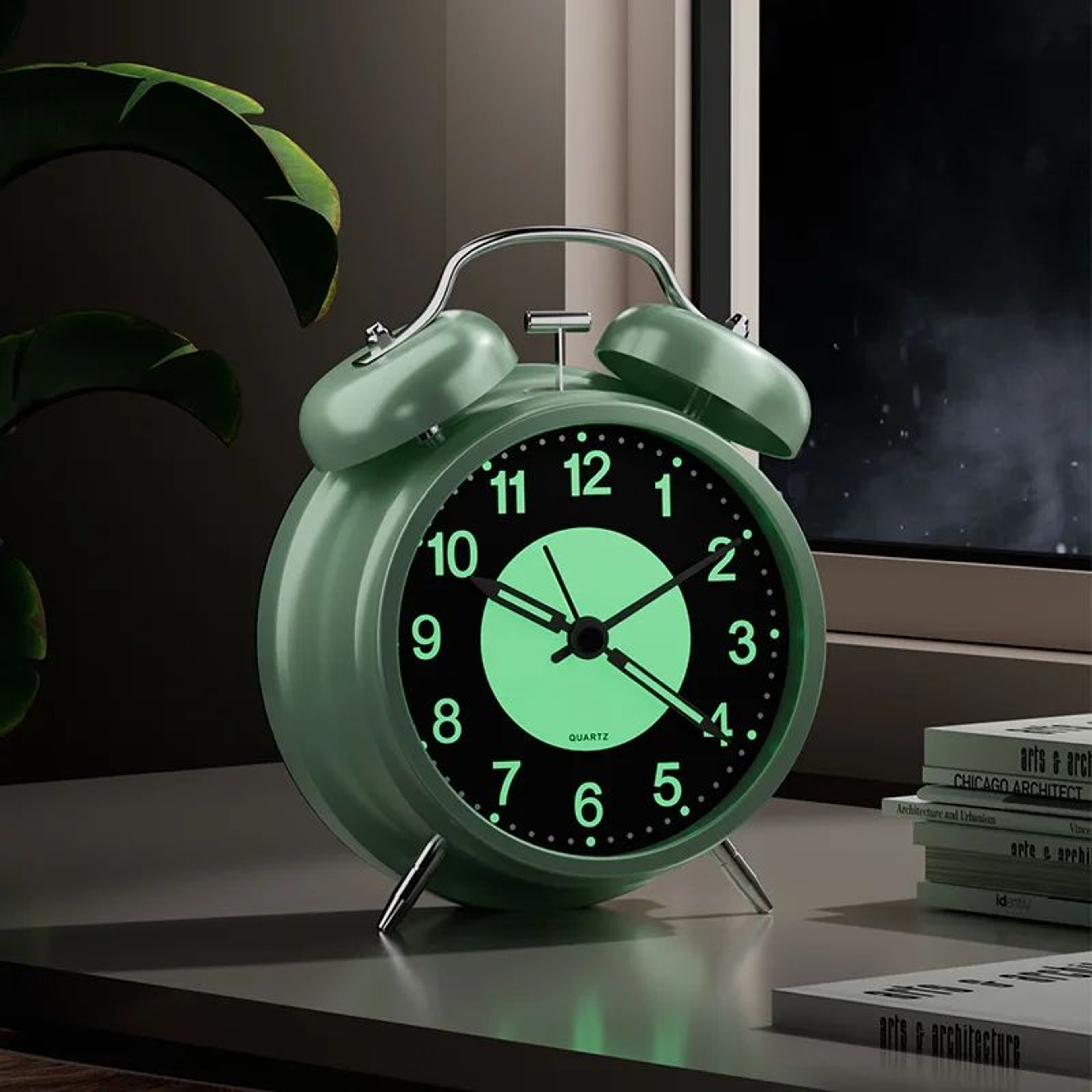 3 Inch Luminous Battery Powered Alarm Clock With Night Light 1