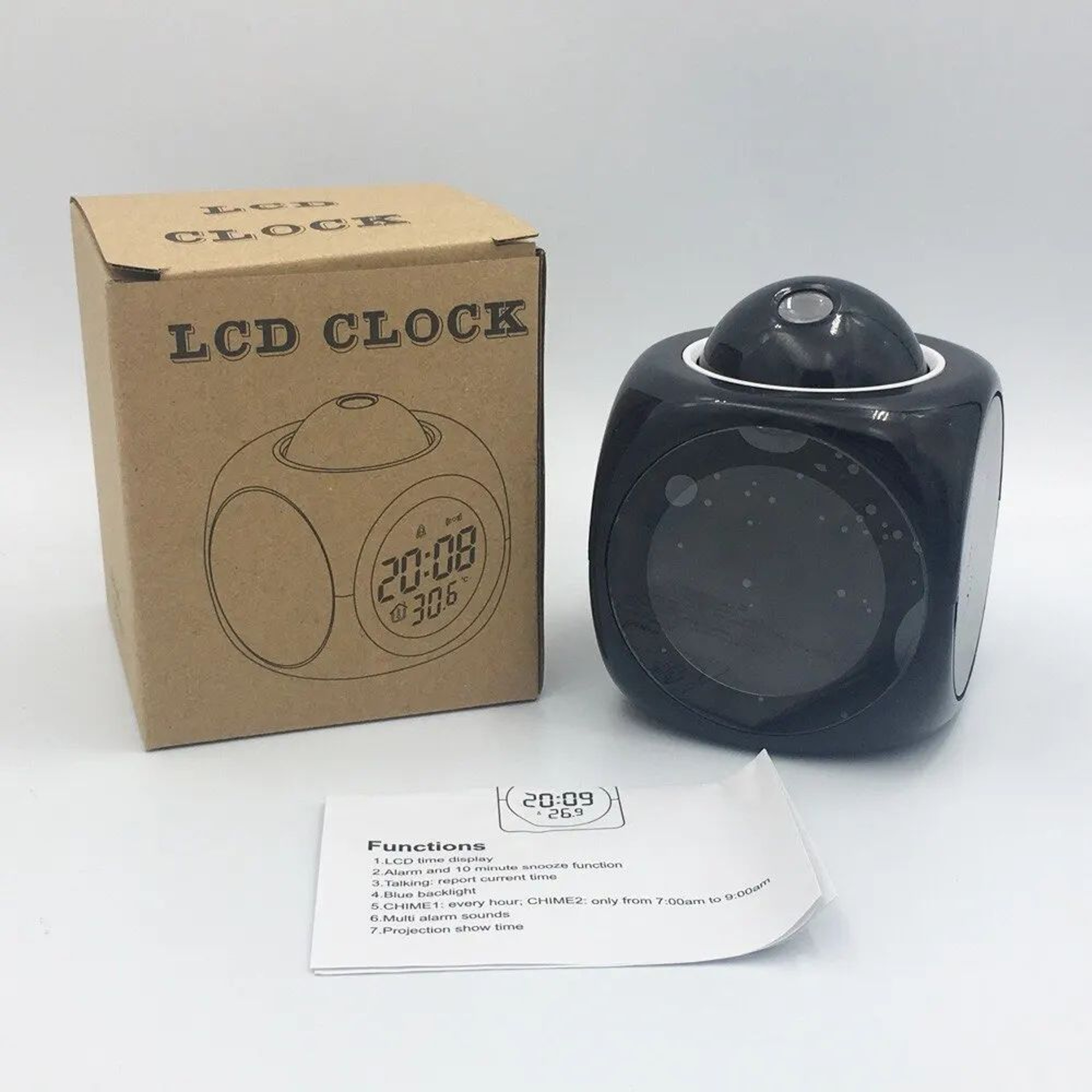 Digital Projection Alarm Clock With Ceiling Display And Temperature 12