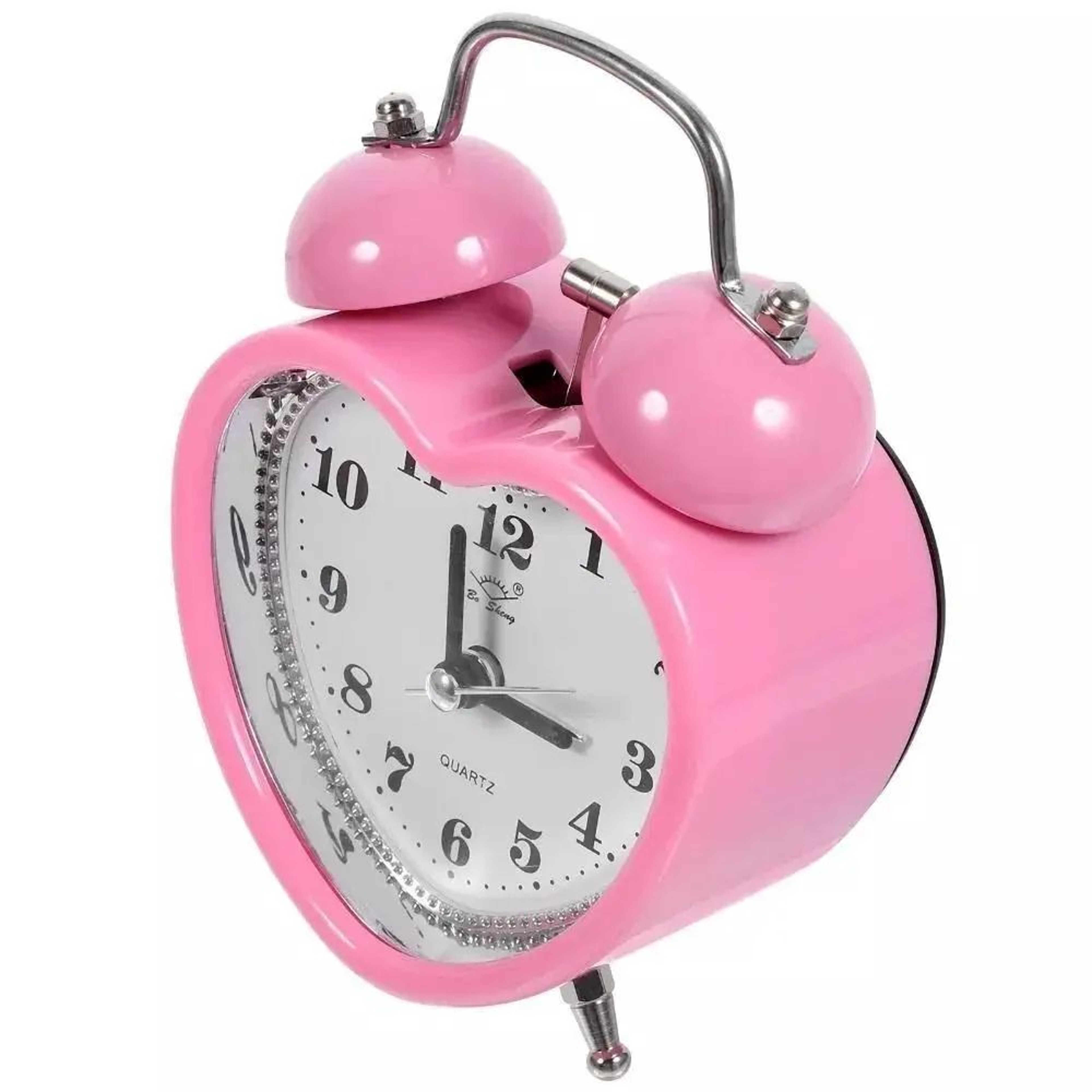 Heart Shape Silent Alarm Clock With Night Light And Snooze 1