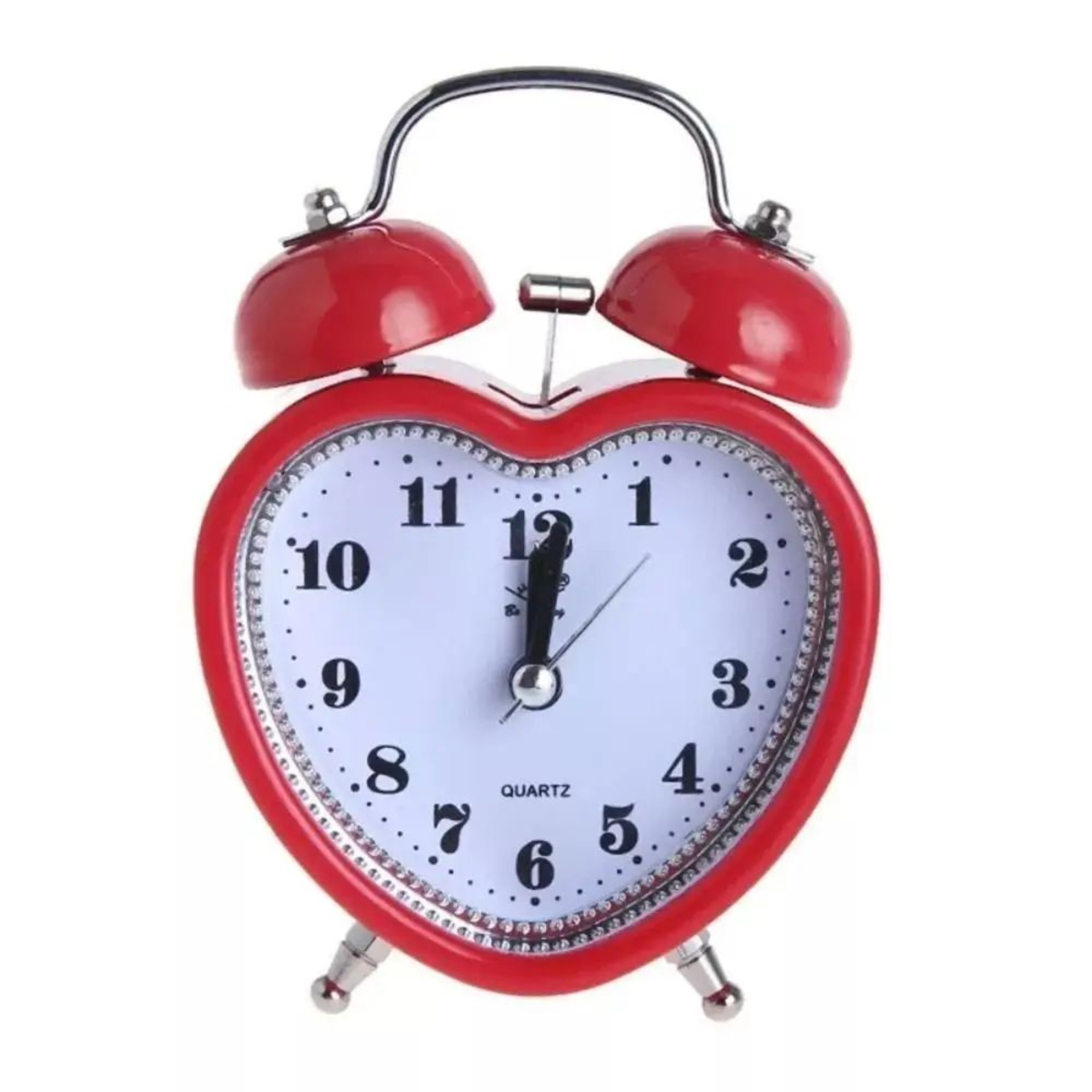 Heart Shape Silent Alarm Clock With Night Light And Snooze 9