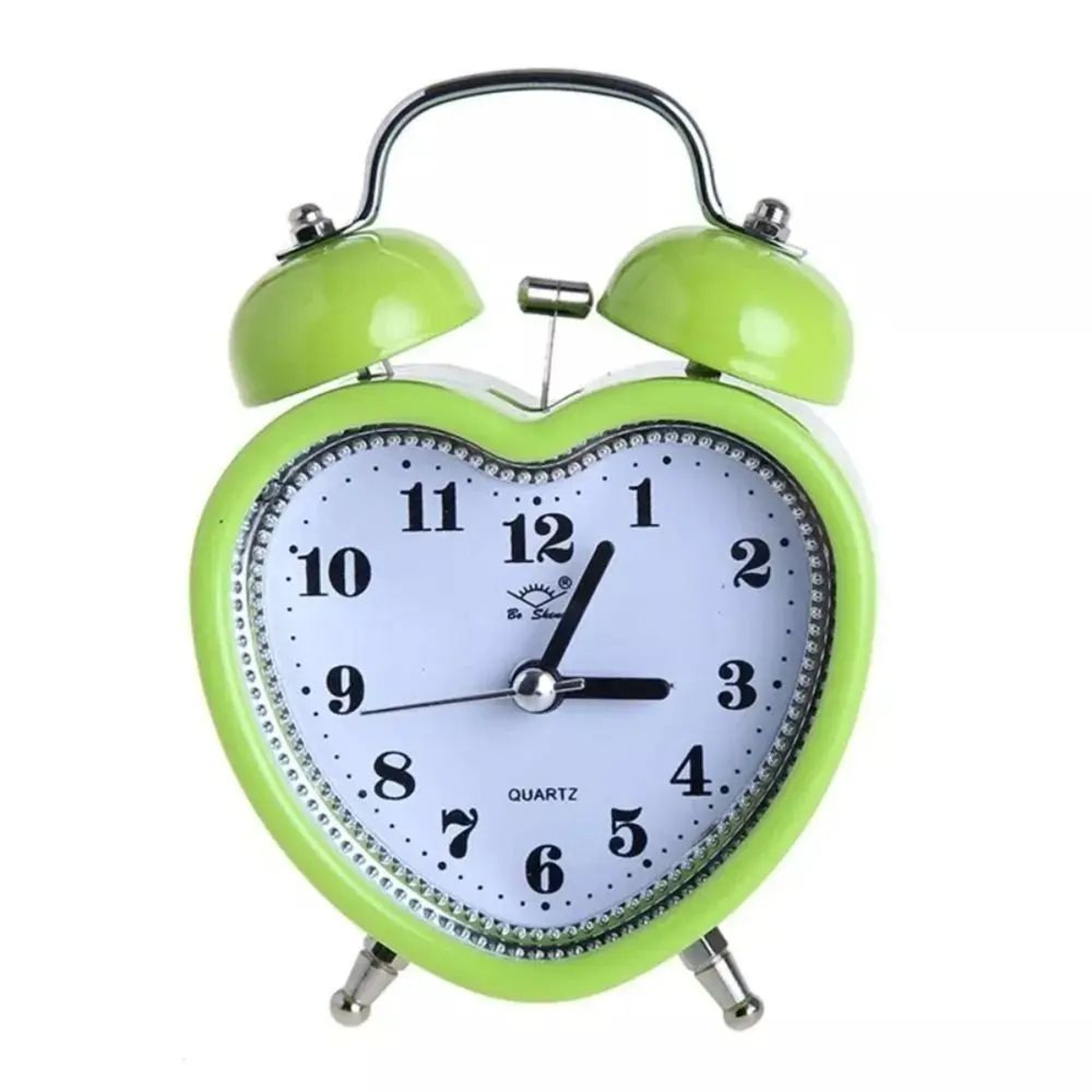 Heart Shape Silent Alarm Clock With Night Light And Snooze 10