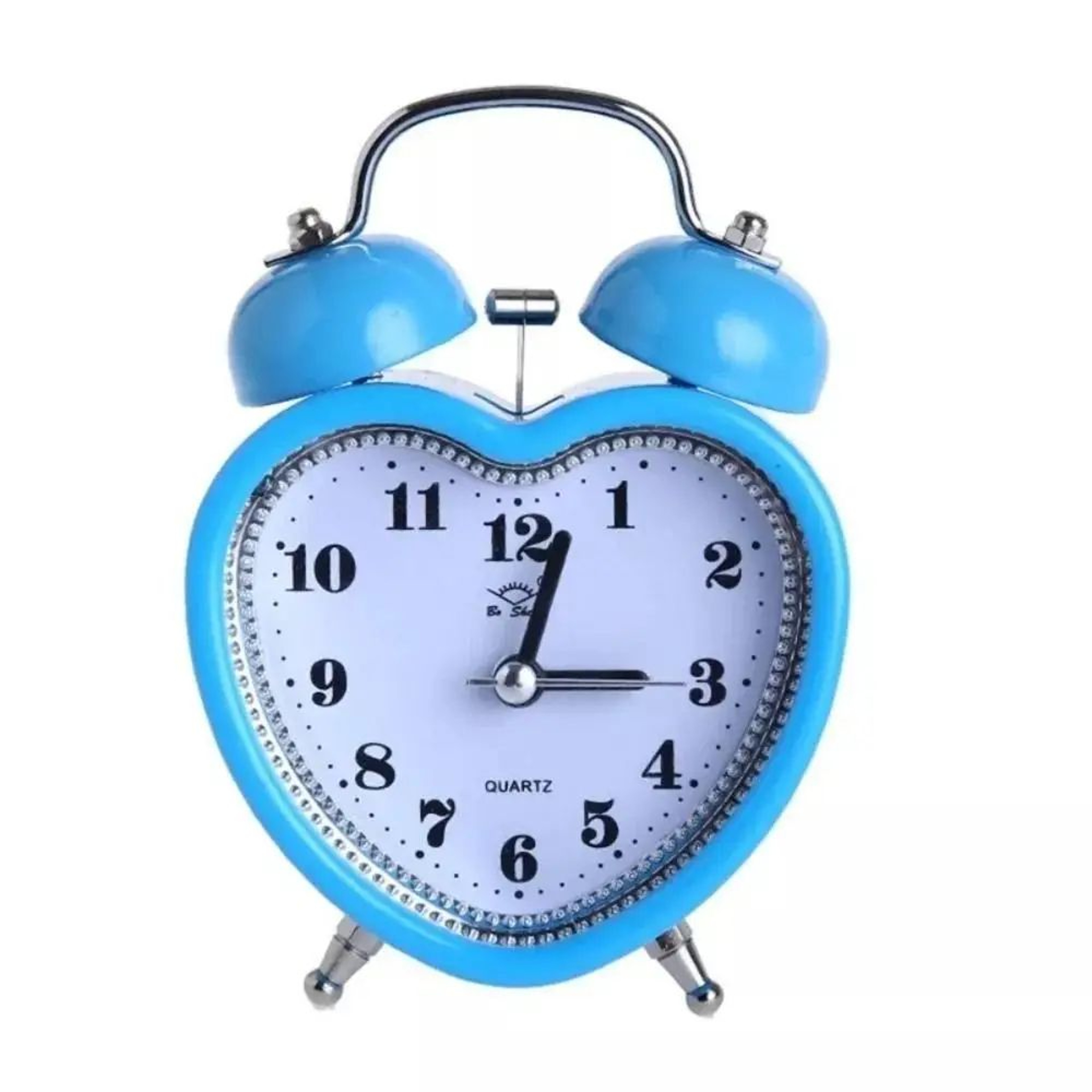 Heart Shape Silent Alarm Clock With Night Light And Snooze 8