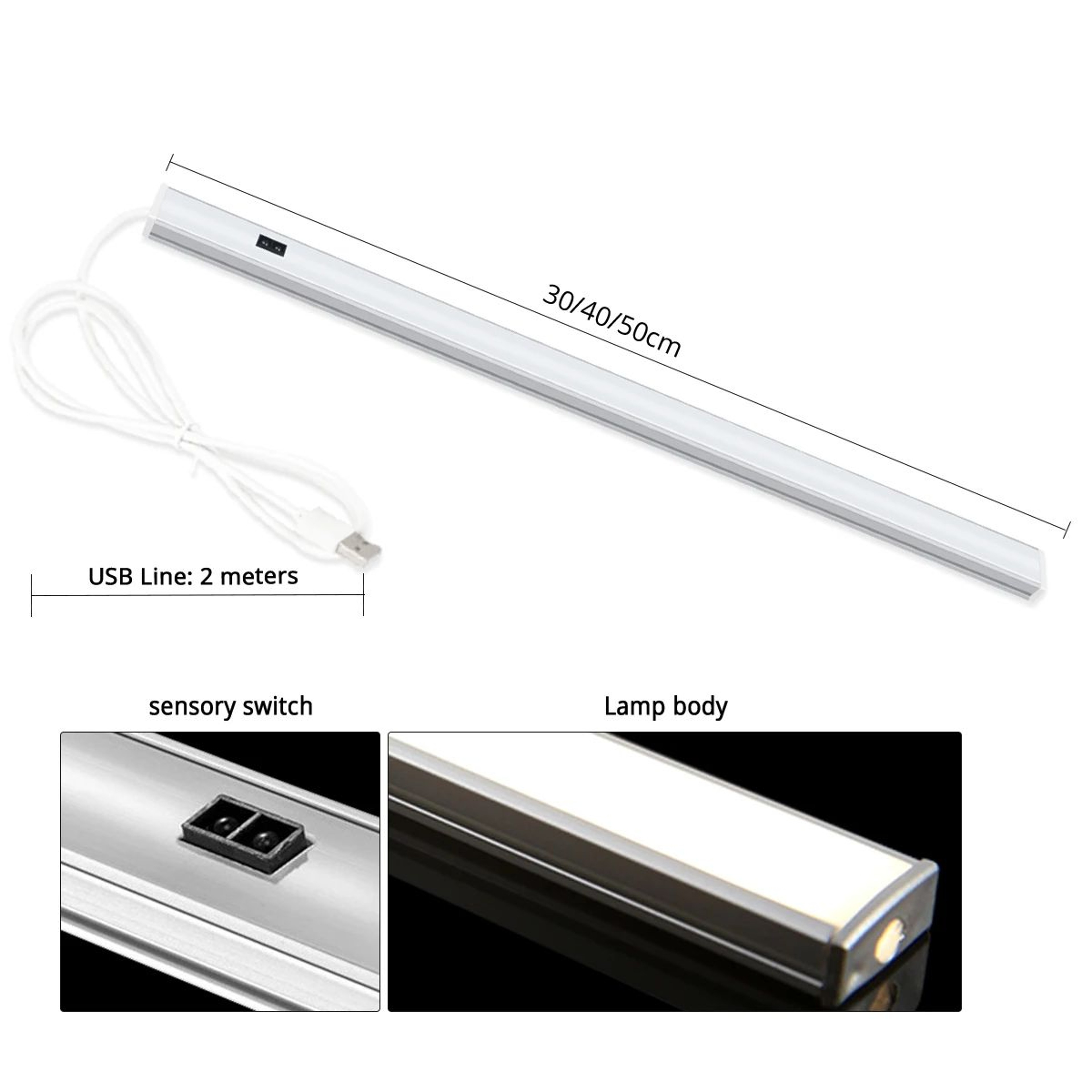 USB LED Under Cabinet Light With Hand Scan Motion Sensor 3