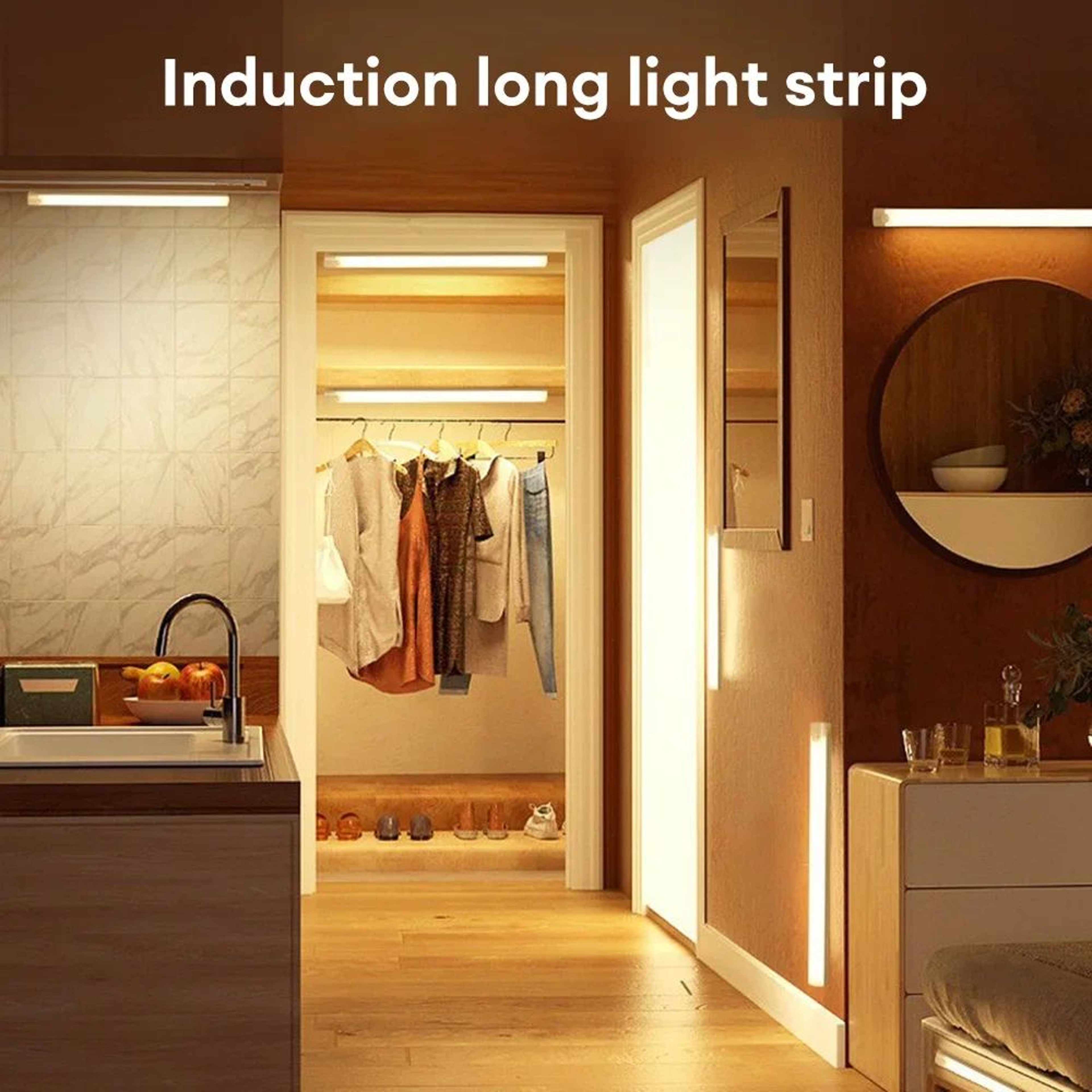 Rechargeable Motion Sensor LED Cabinet Light For Kitchen And Stairs Backlight 3