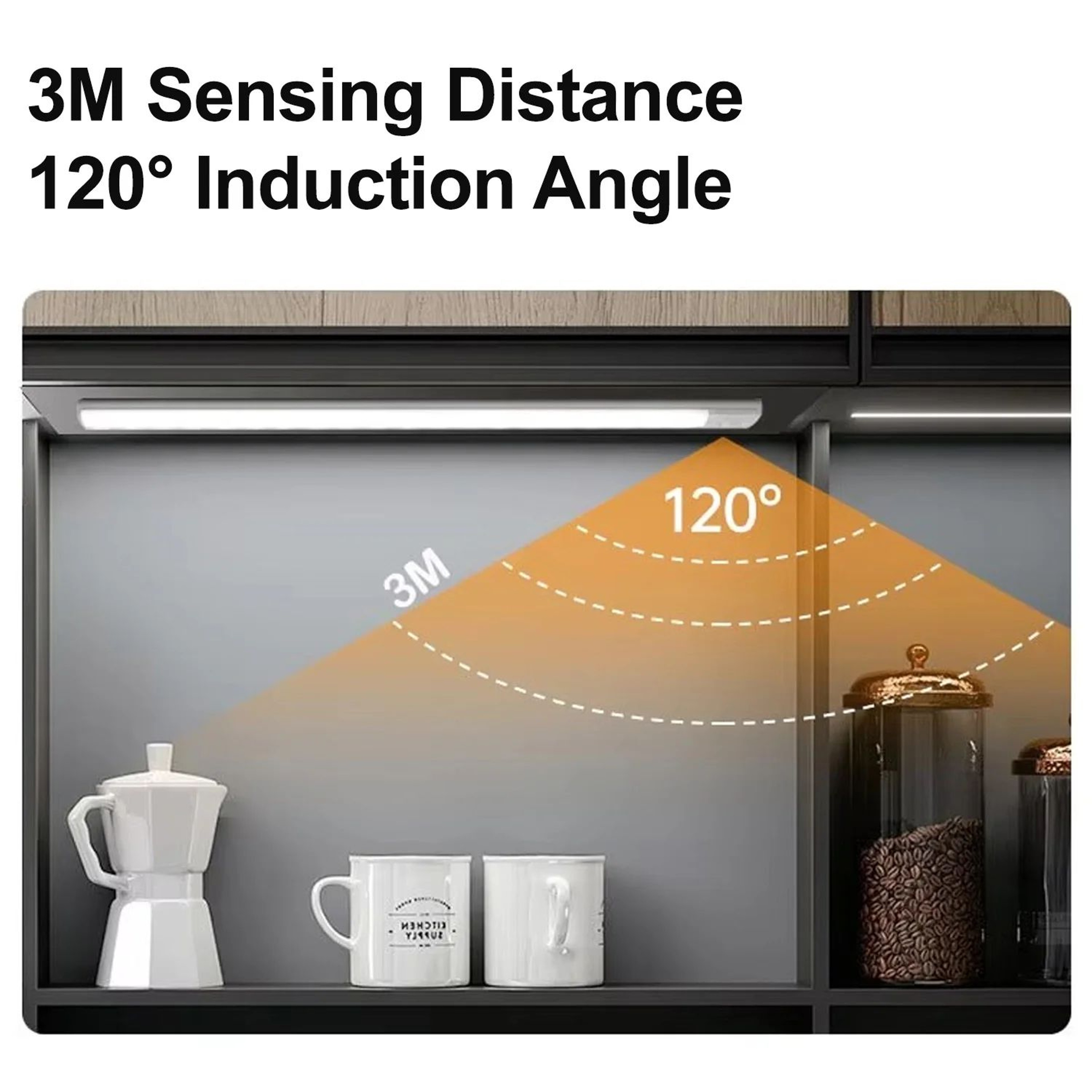 Ultra Thin Rechargeable Motion Sensor LED Cabinet Light 3