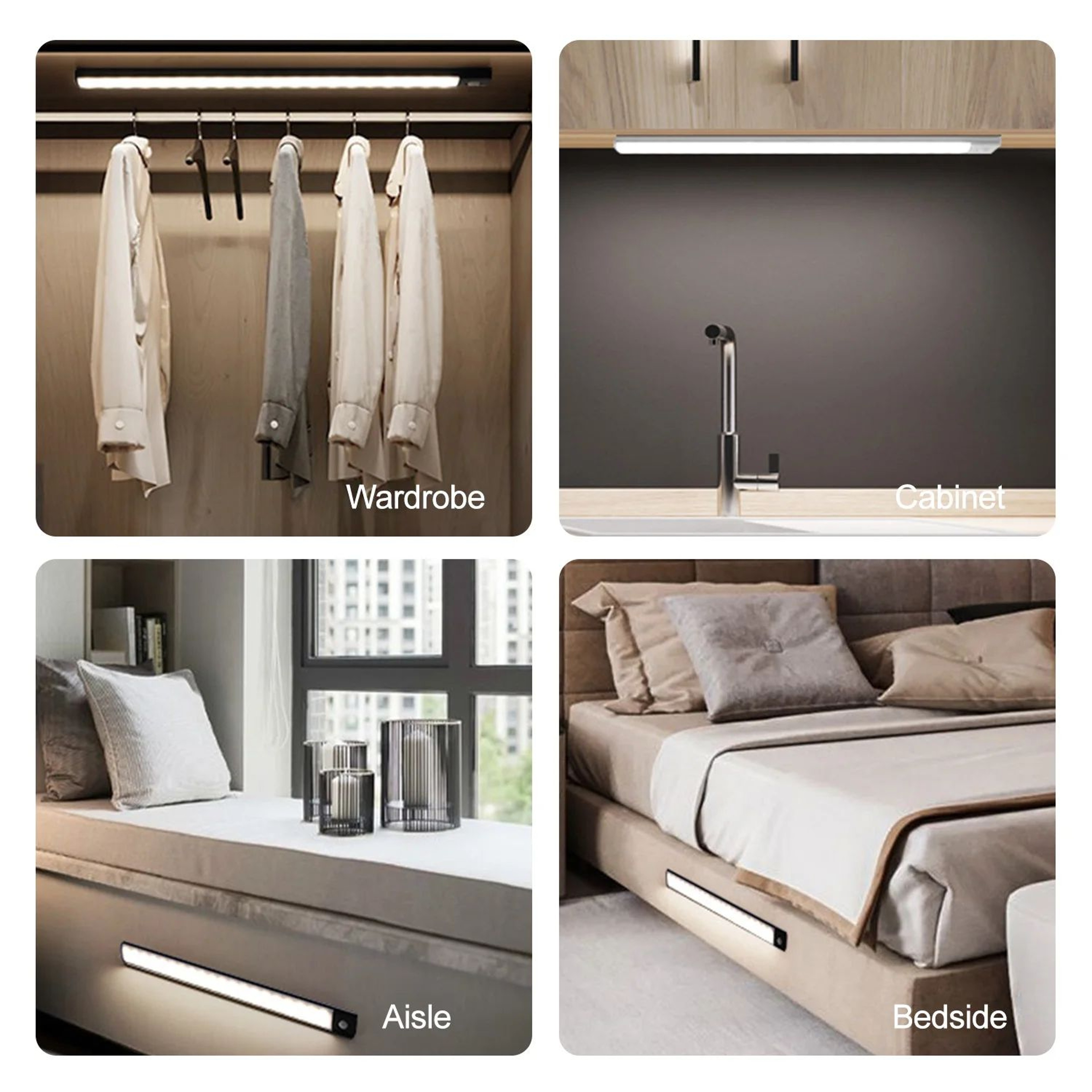 Ultra Thin Rechargeable Motion Sensor LED Cabinet Light 5