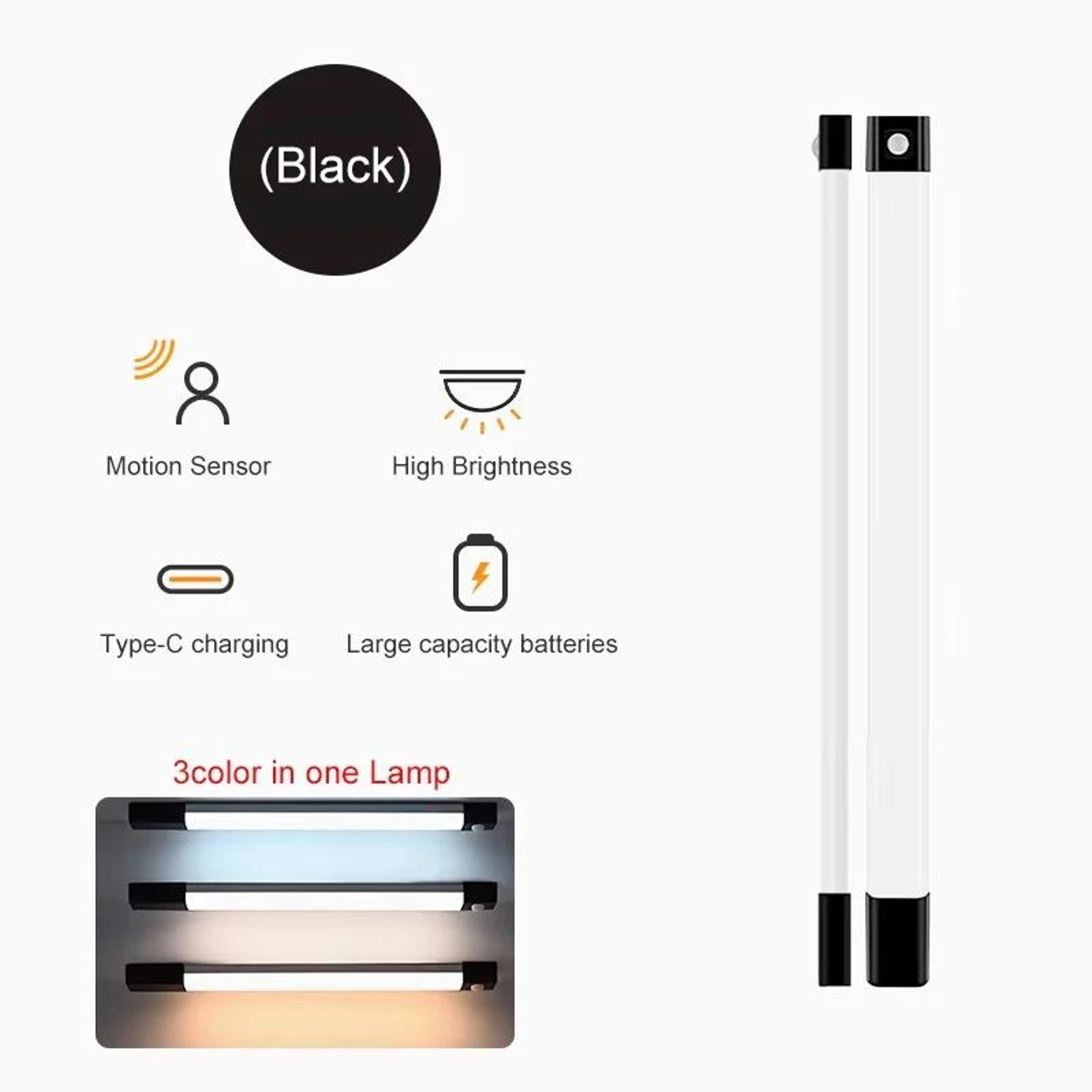 Ultra Thin Rechargeable Motion Sensor LED Cabinet Light 9