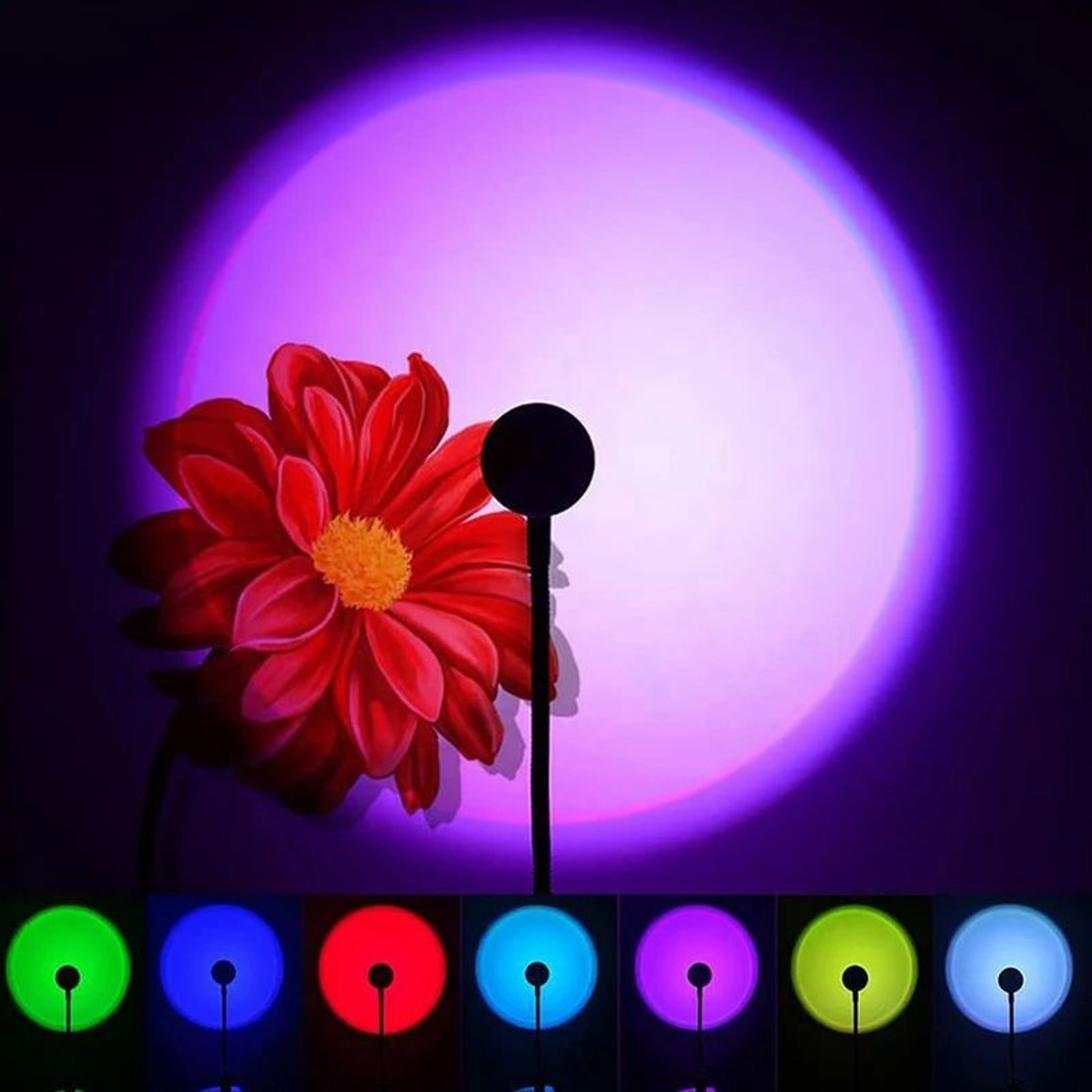 USB LED Sunset Projector Ambient Atmosphere Lamp 4