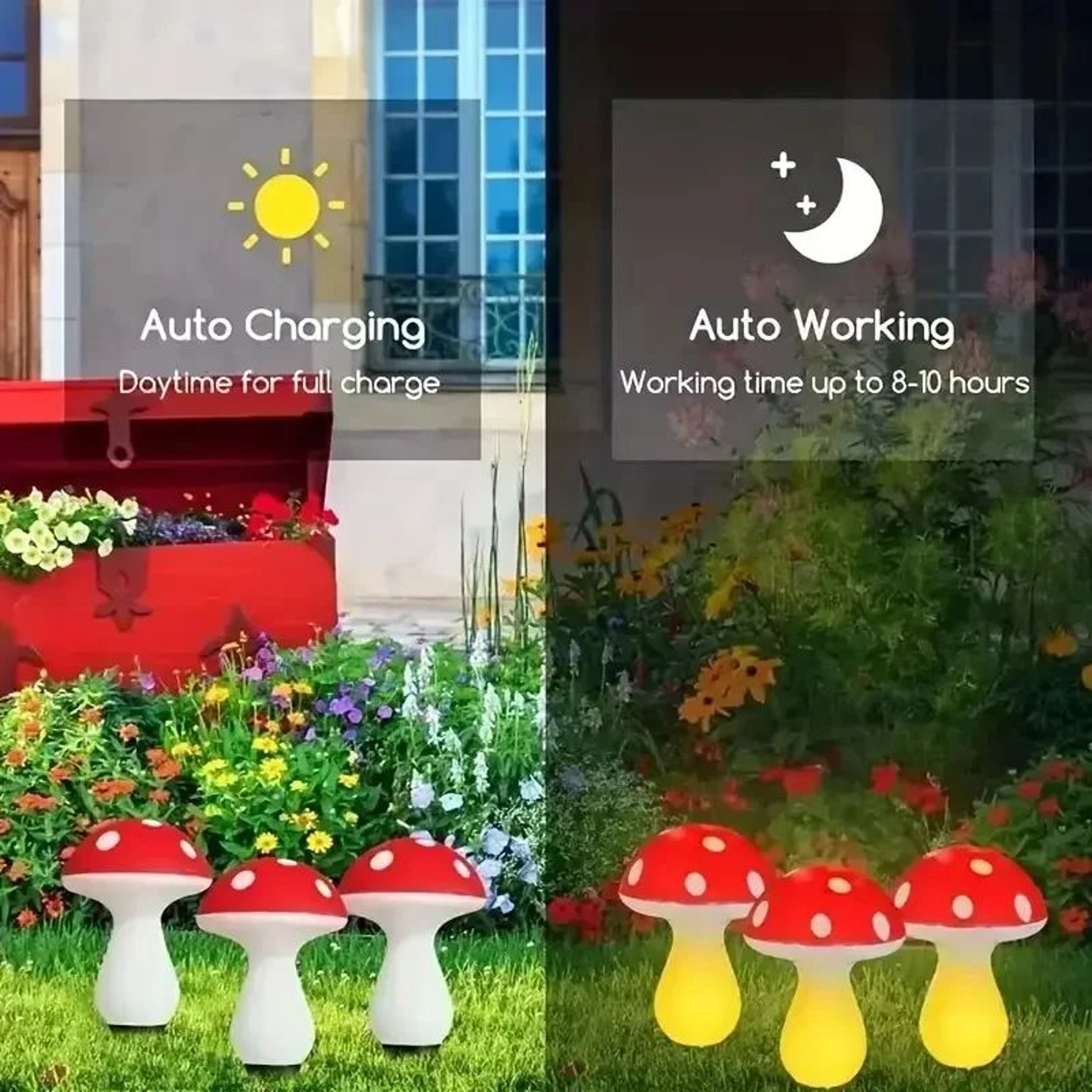 Solar LED Mushroom Garden Lights For Outdoor Decor 3