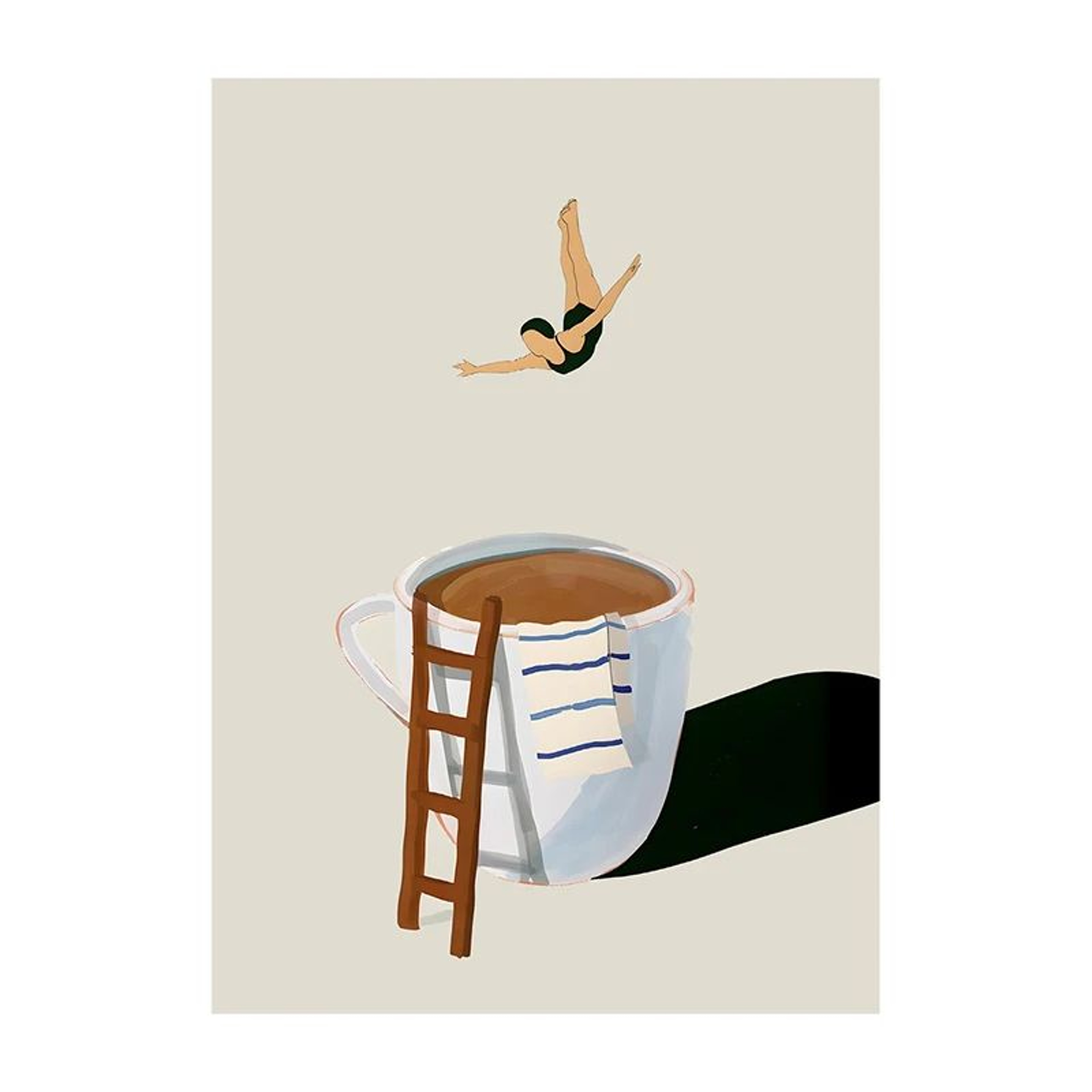 Coffee Diver Canvas Wall Art Poster 5
