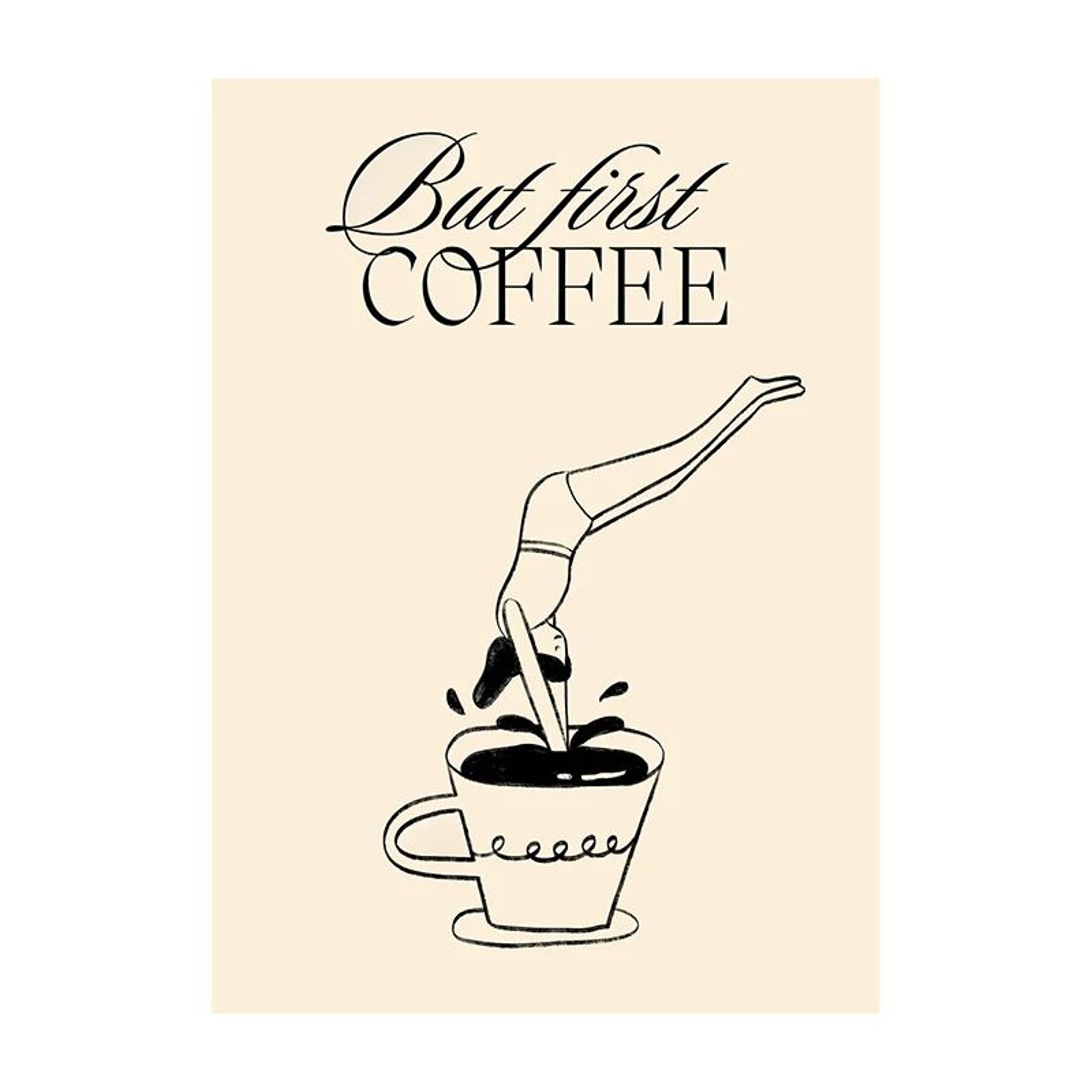 Coffee Diver Canvas Wall Art Poster 18